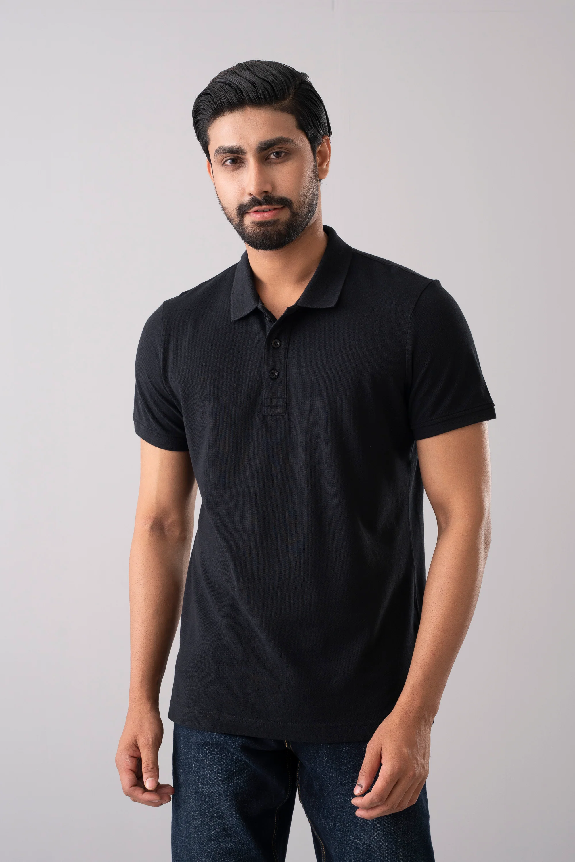 Men’s Regular Fit Solid Polo Shirt - Image 3