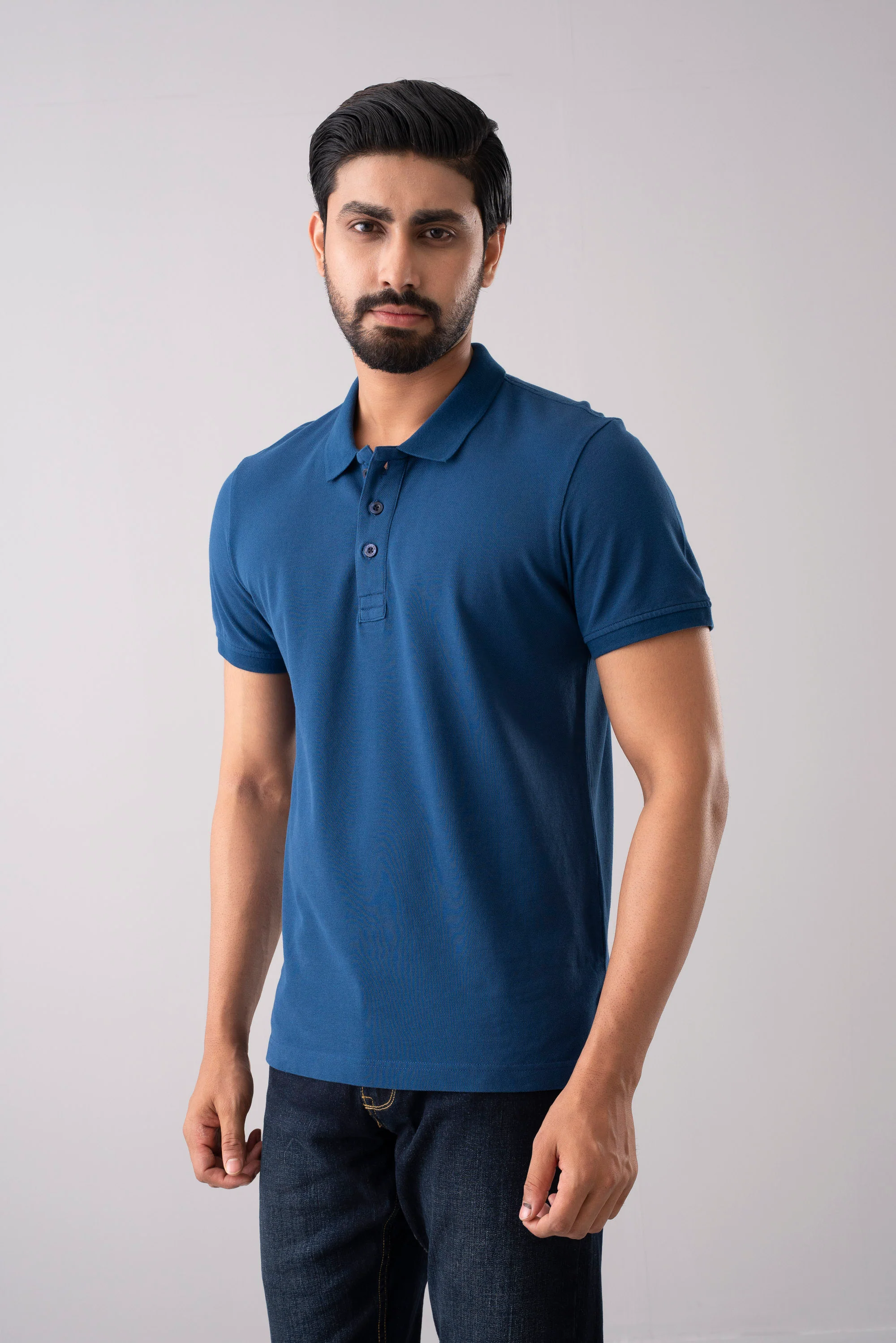 Men’s Regular Fit Solid Polo Shirt - Image 3