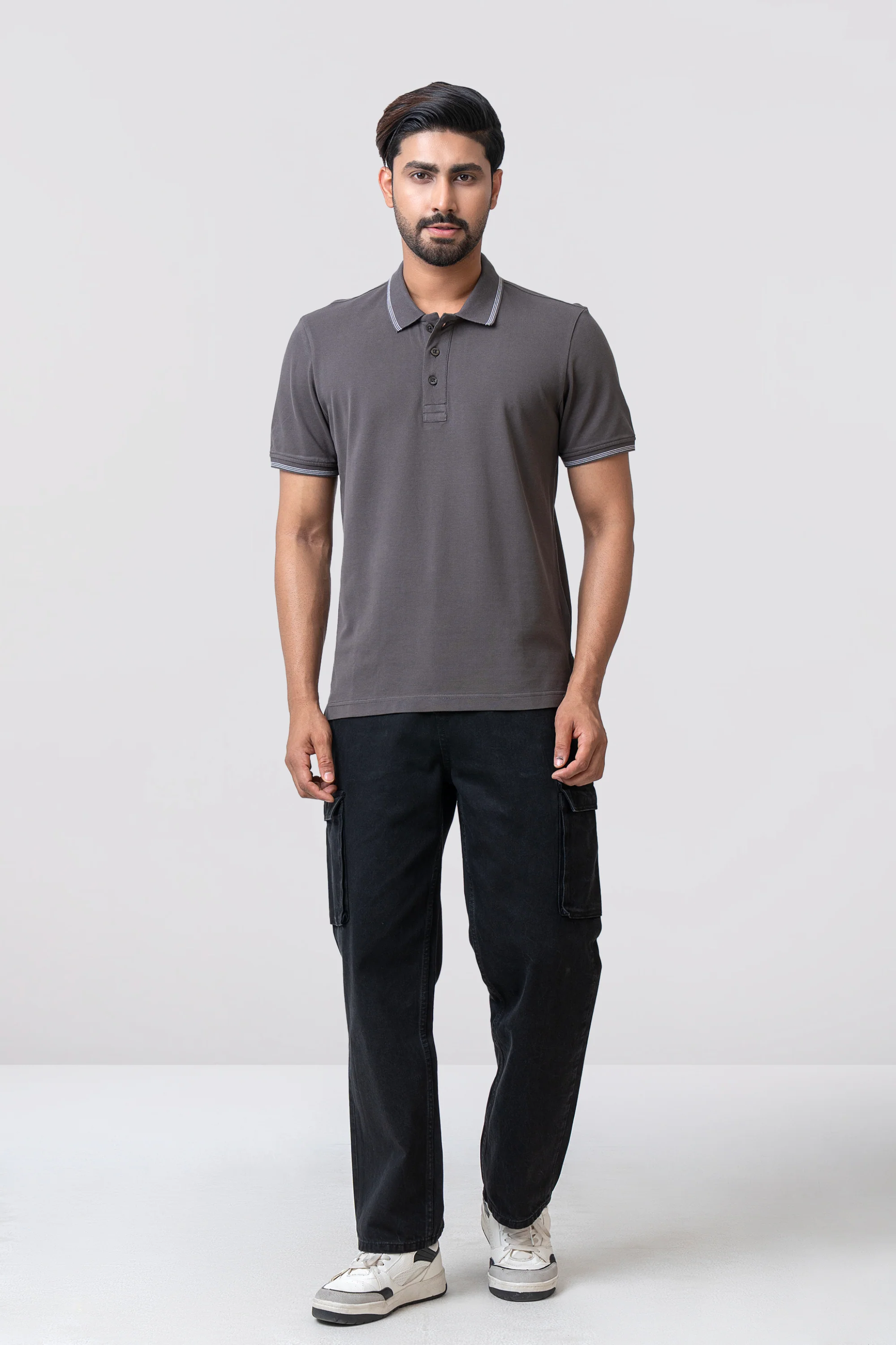Relaxed Fit Solid Polo Shirt
