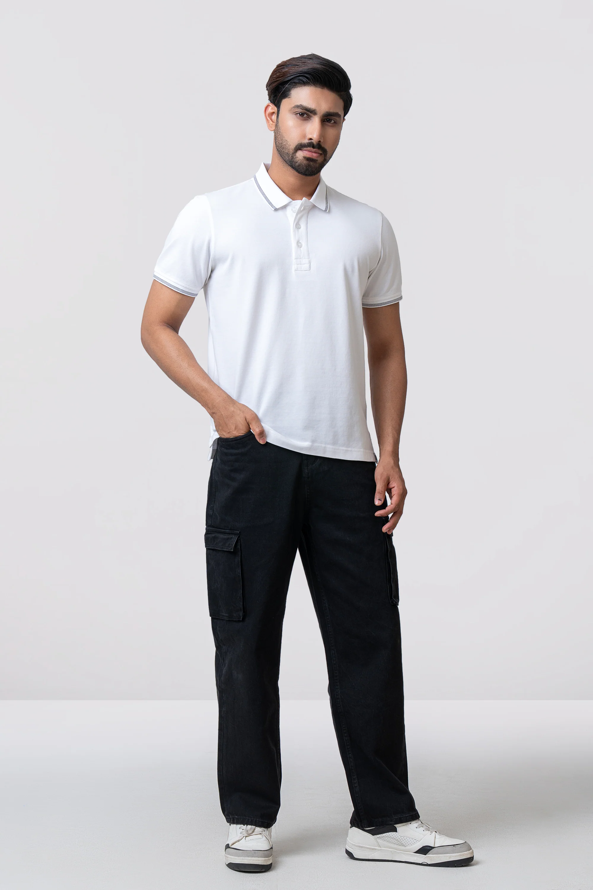 Relaxed Fit Solid Polo Shirt - Image 10