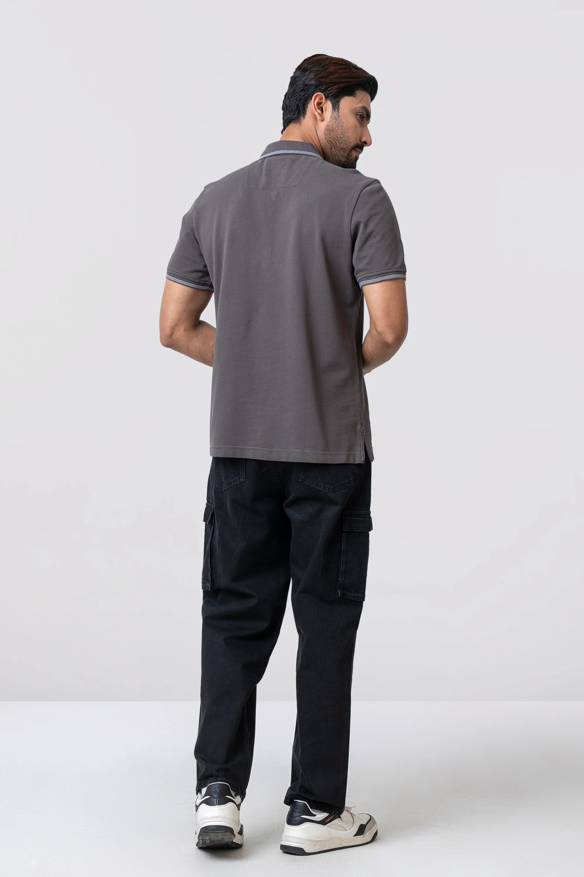 Relaxed Fit Solid Polo Shirt - Image 5