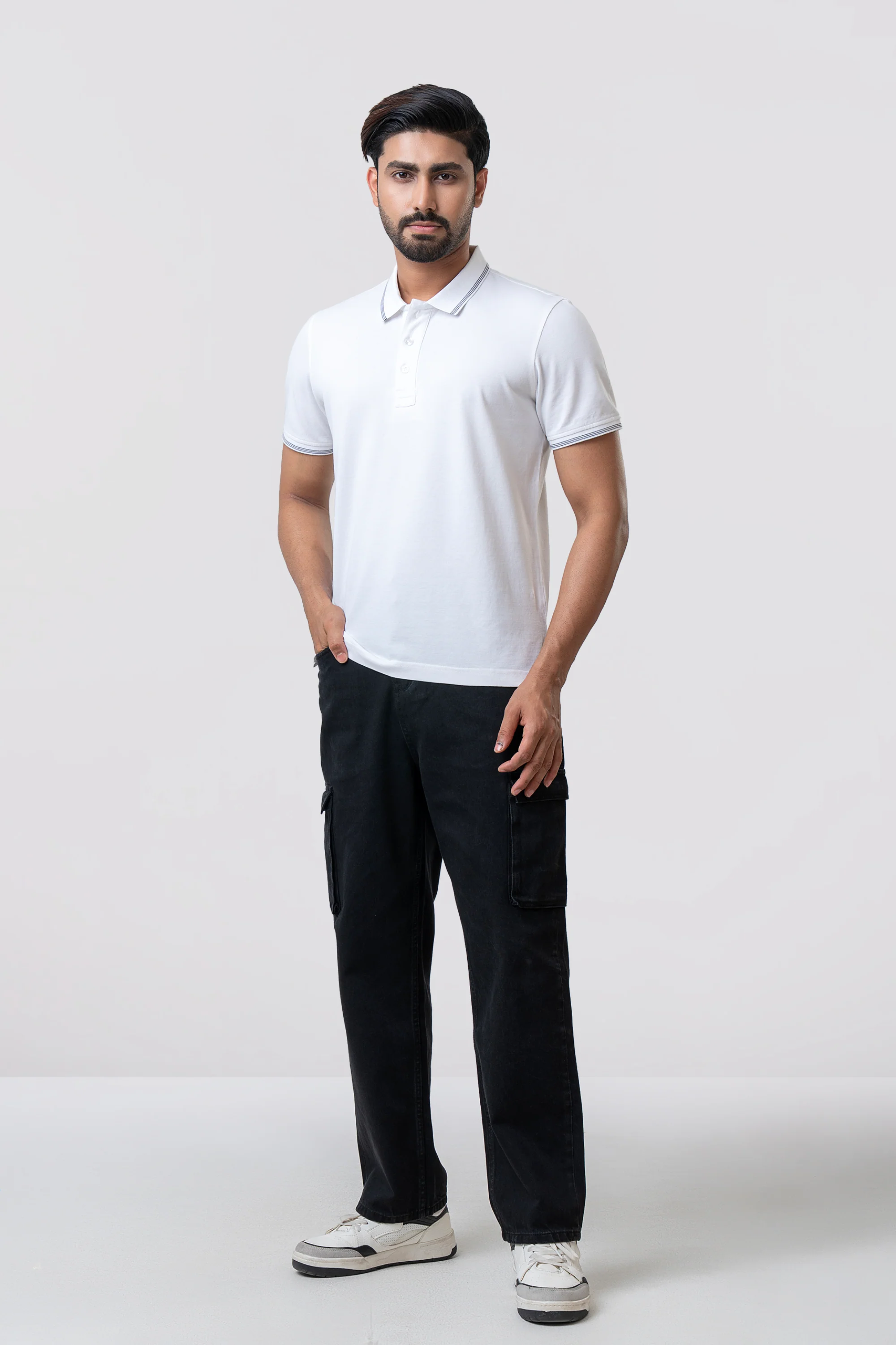 Relaxed Fit Solid Polo Shirt - Image 9