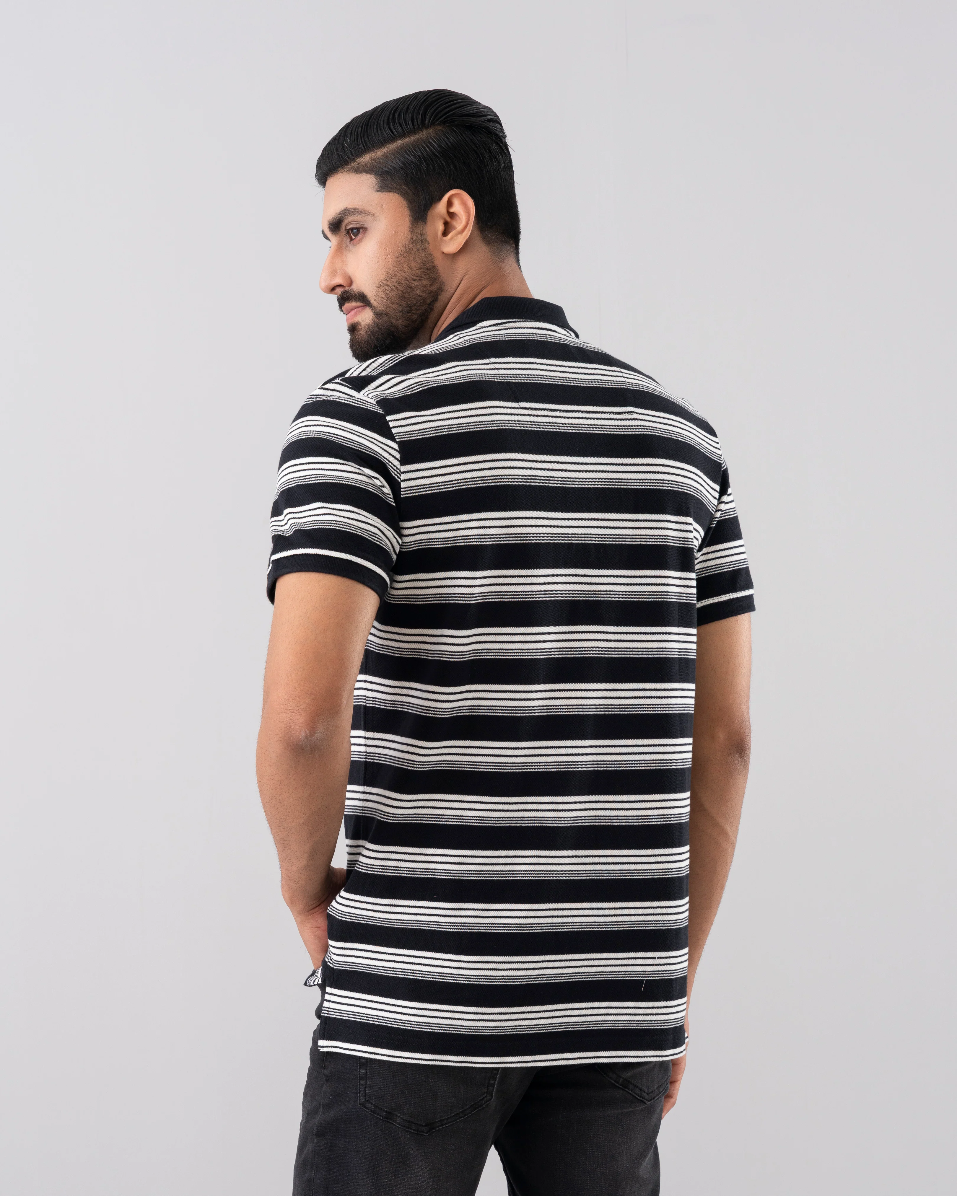 Relaxed Fit Yarn-Dyed Polo Shirt - Image 10
