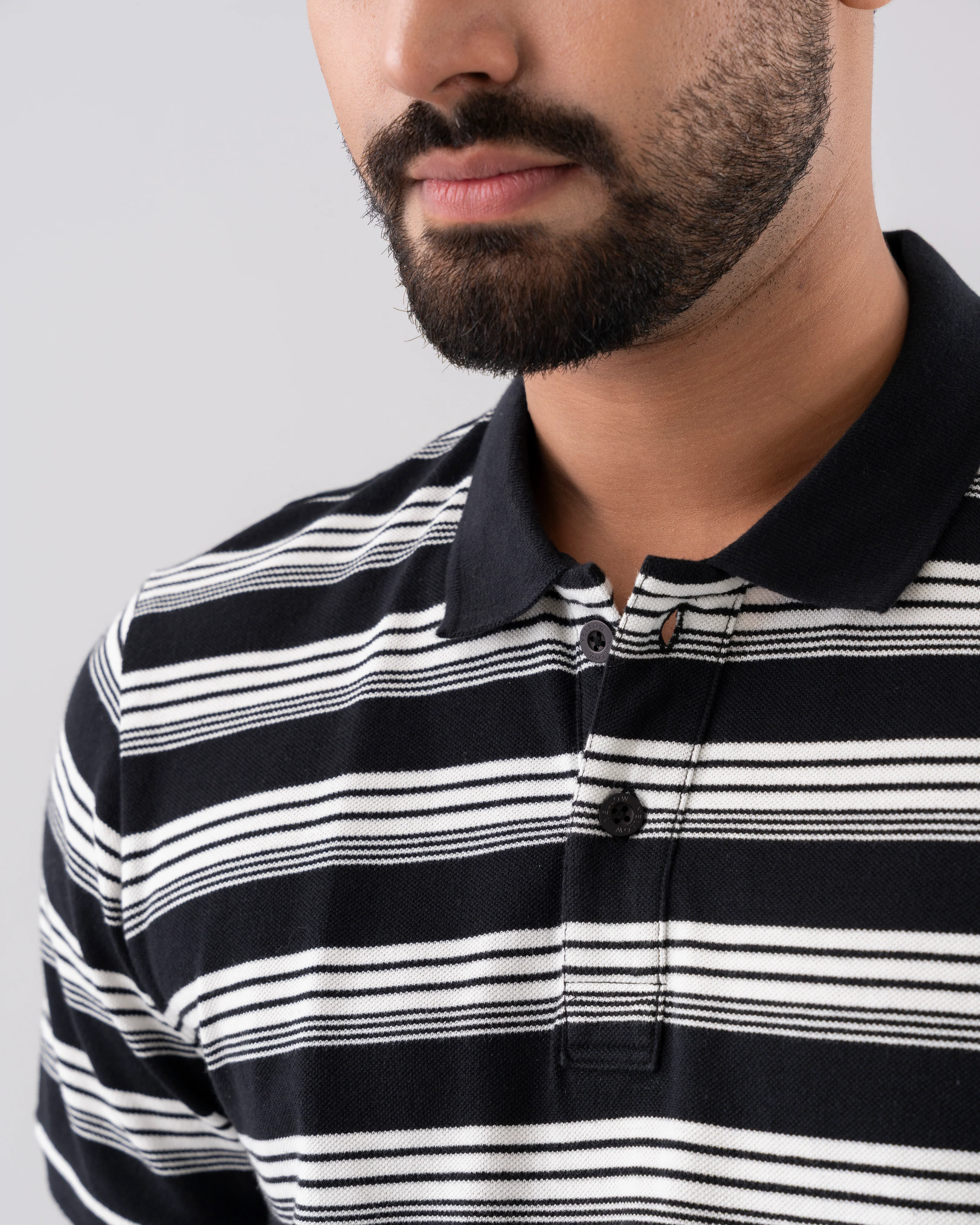 Relaxed Fit Yarn-Dyed Polo Shirt - Image 11