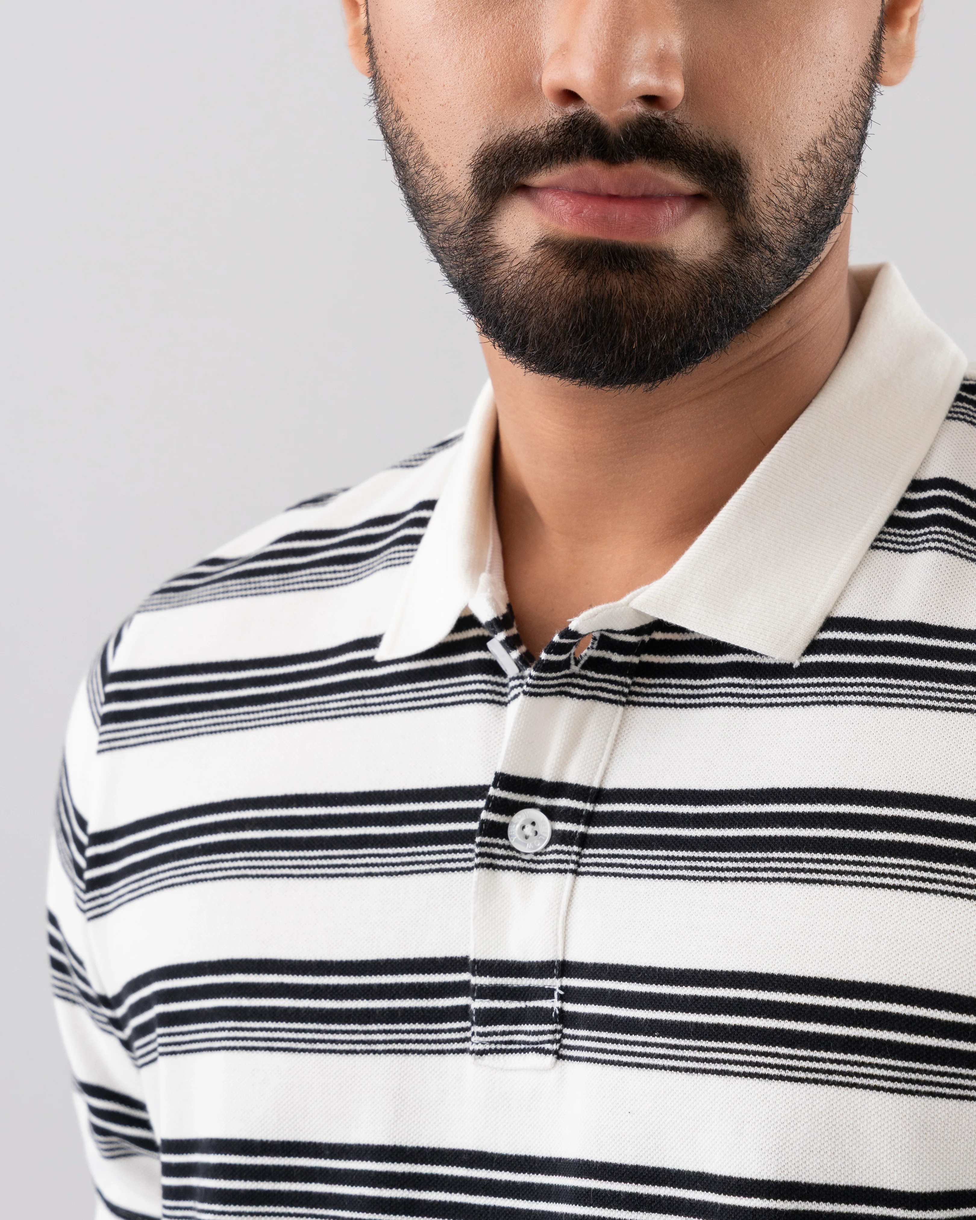 Relaxed Fit Yarn-Dyed Polo Shirt - Image 5
