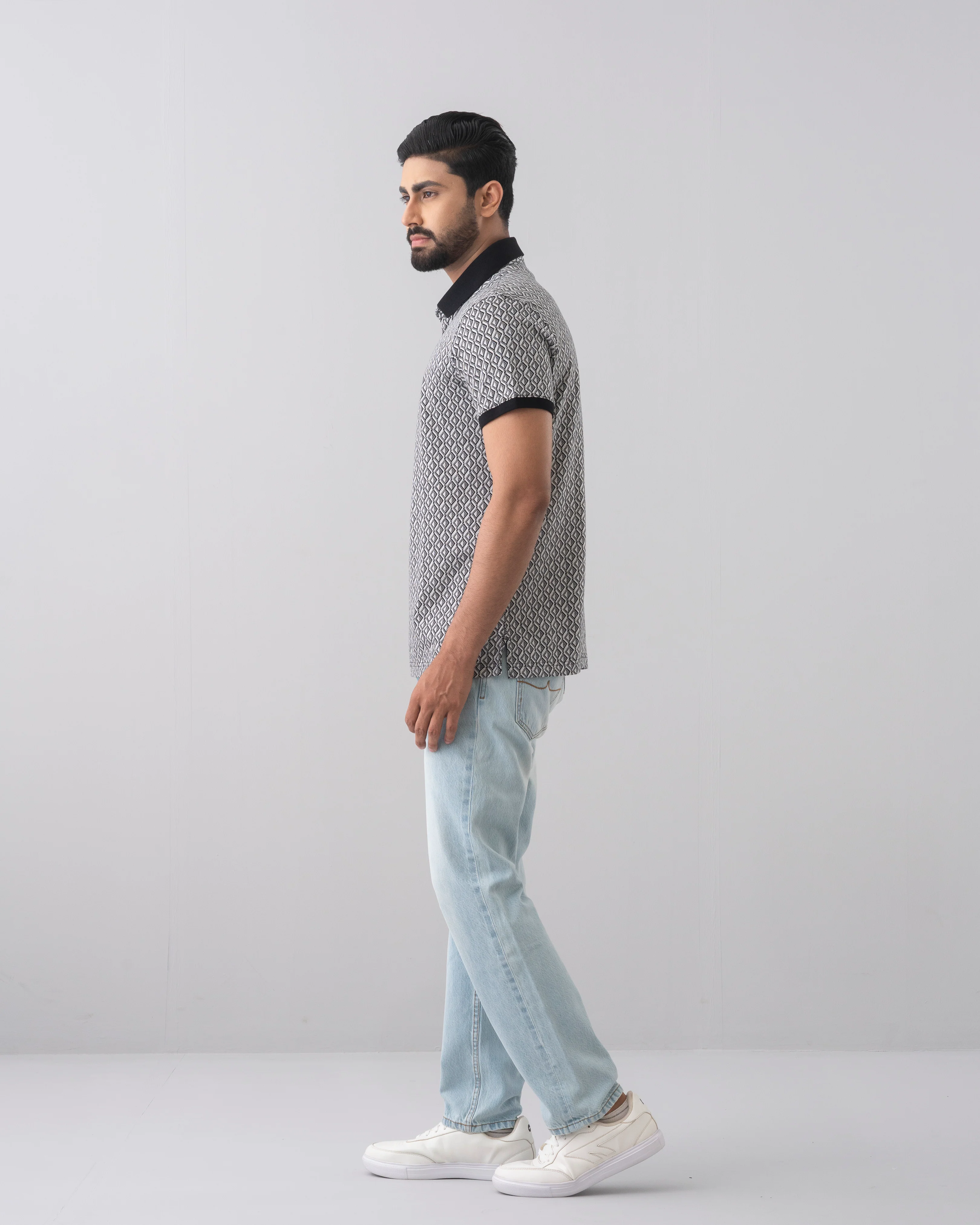 Regular Fit Jacquard Mercerised Polo Shirt - Image 2
