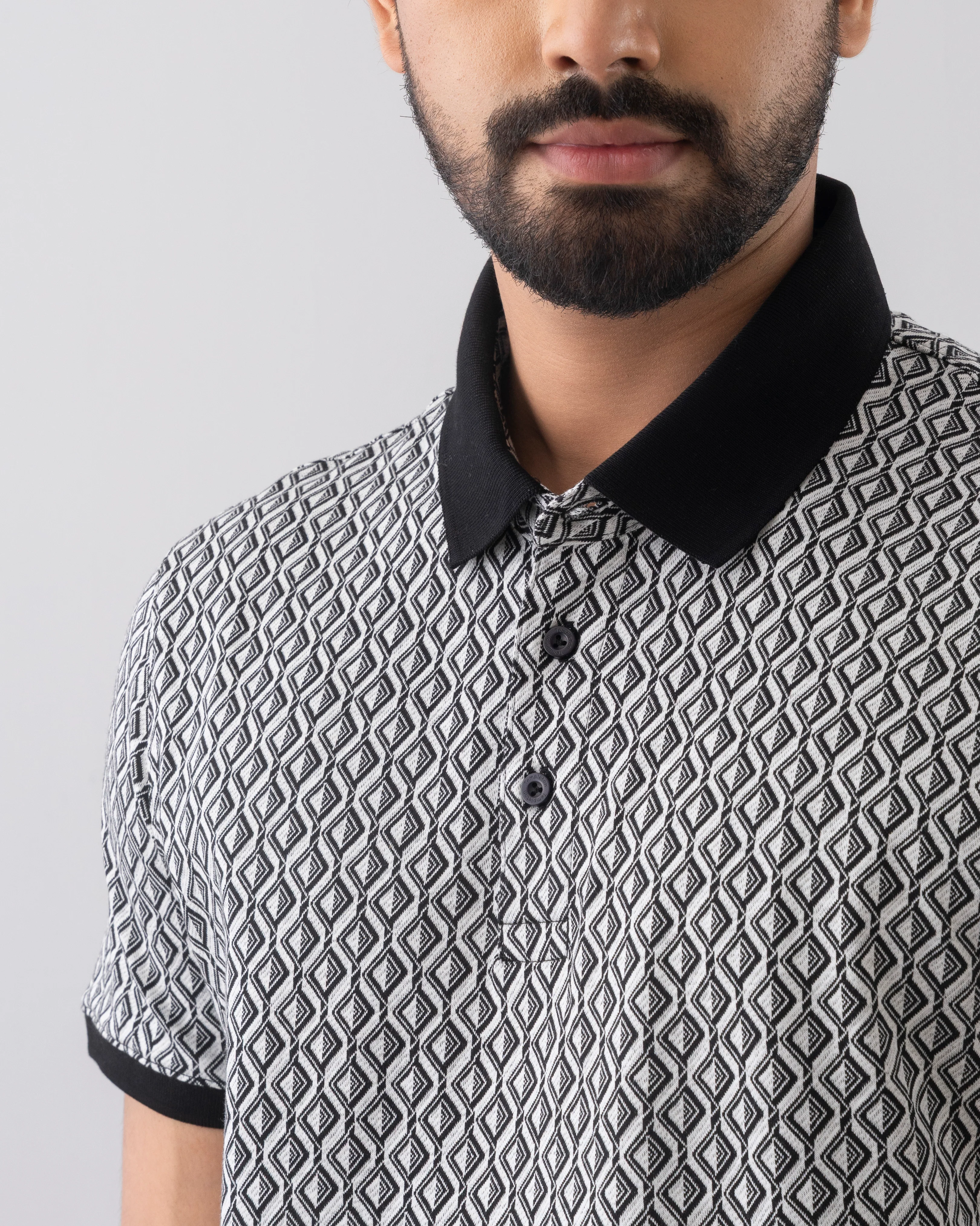 Regular Fit Jacquard Mercerised Polo Shirt - Image 5
