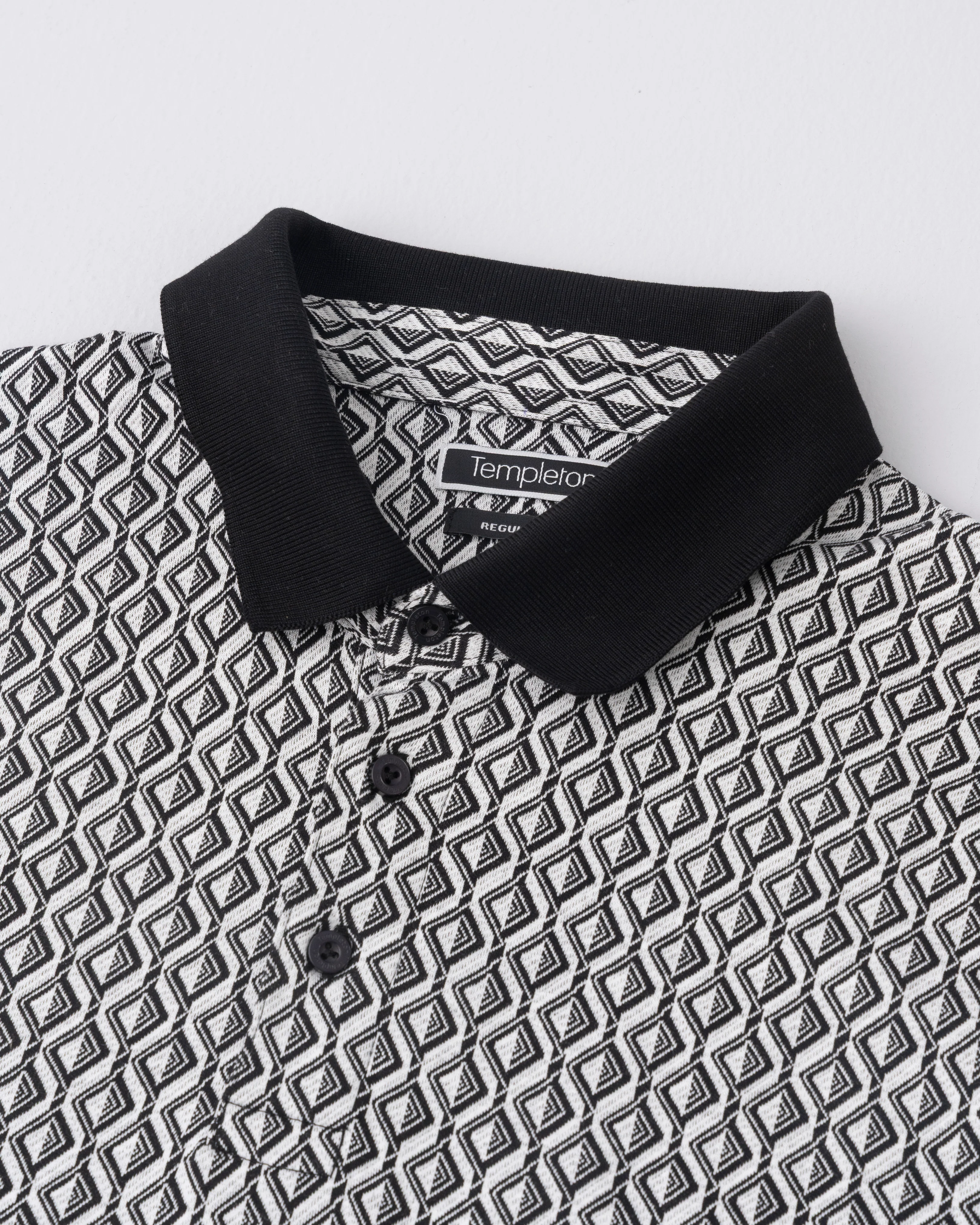 Regular Fit Jacquard Mercerised Polo Shirt - Image 6