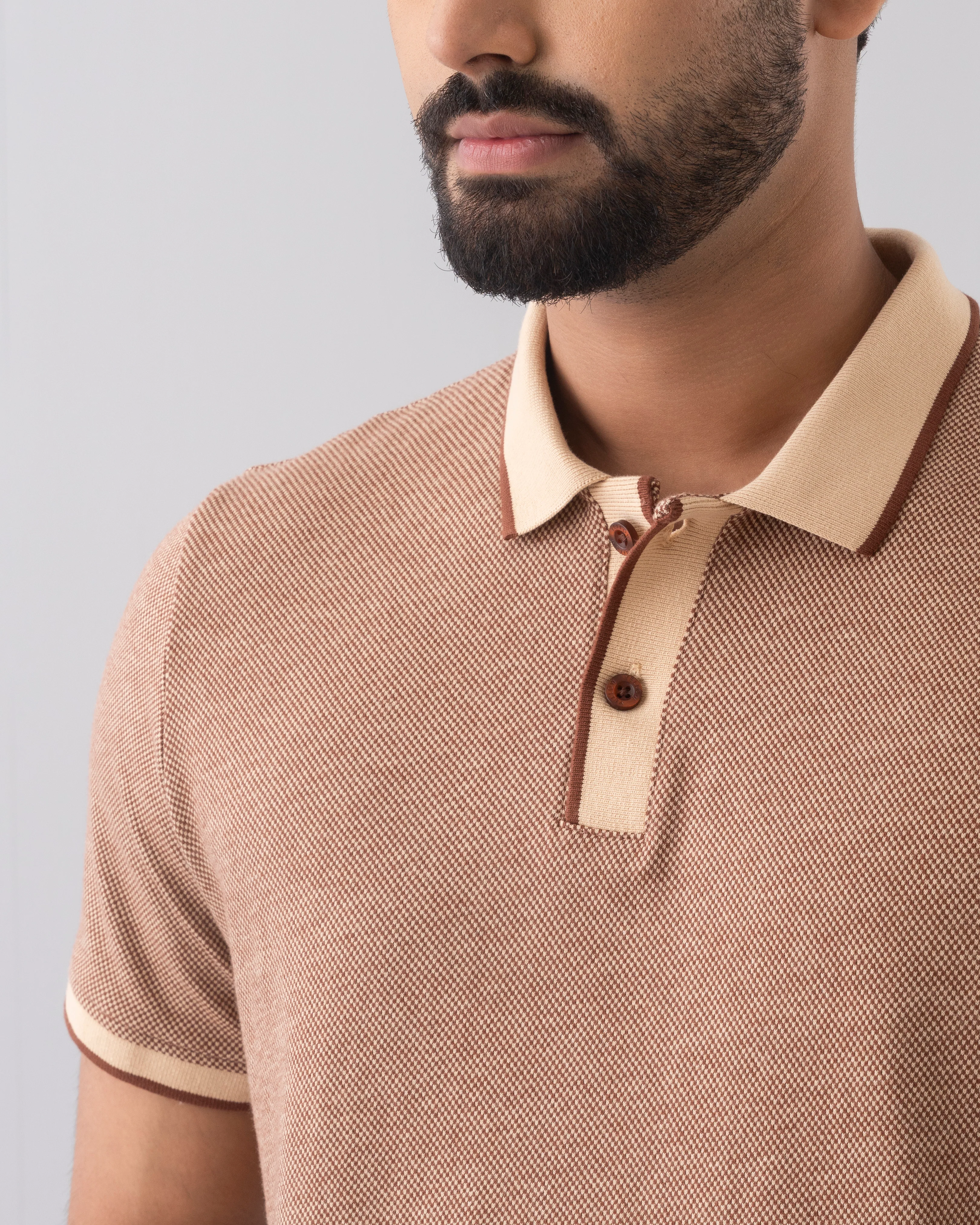 Relaxed Fit Yarn-Dyed Polo Shirt - Image 11