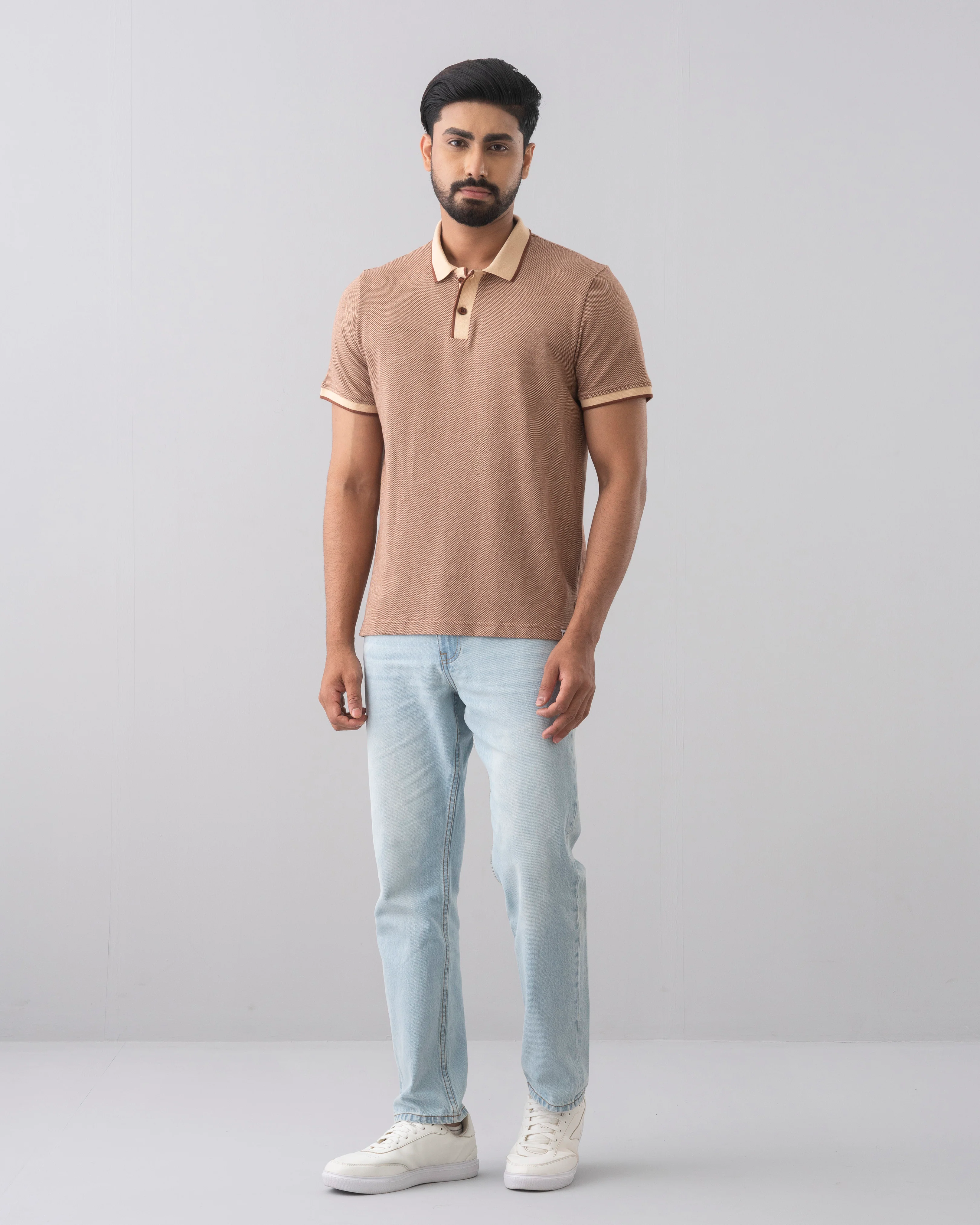 Relaxed Fit Yarn-Dyed Polo Shirt - Image 7