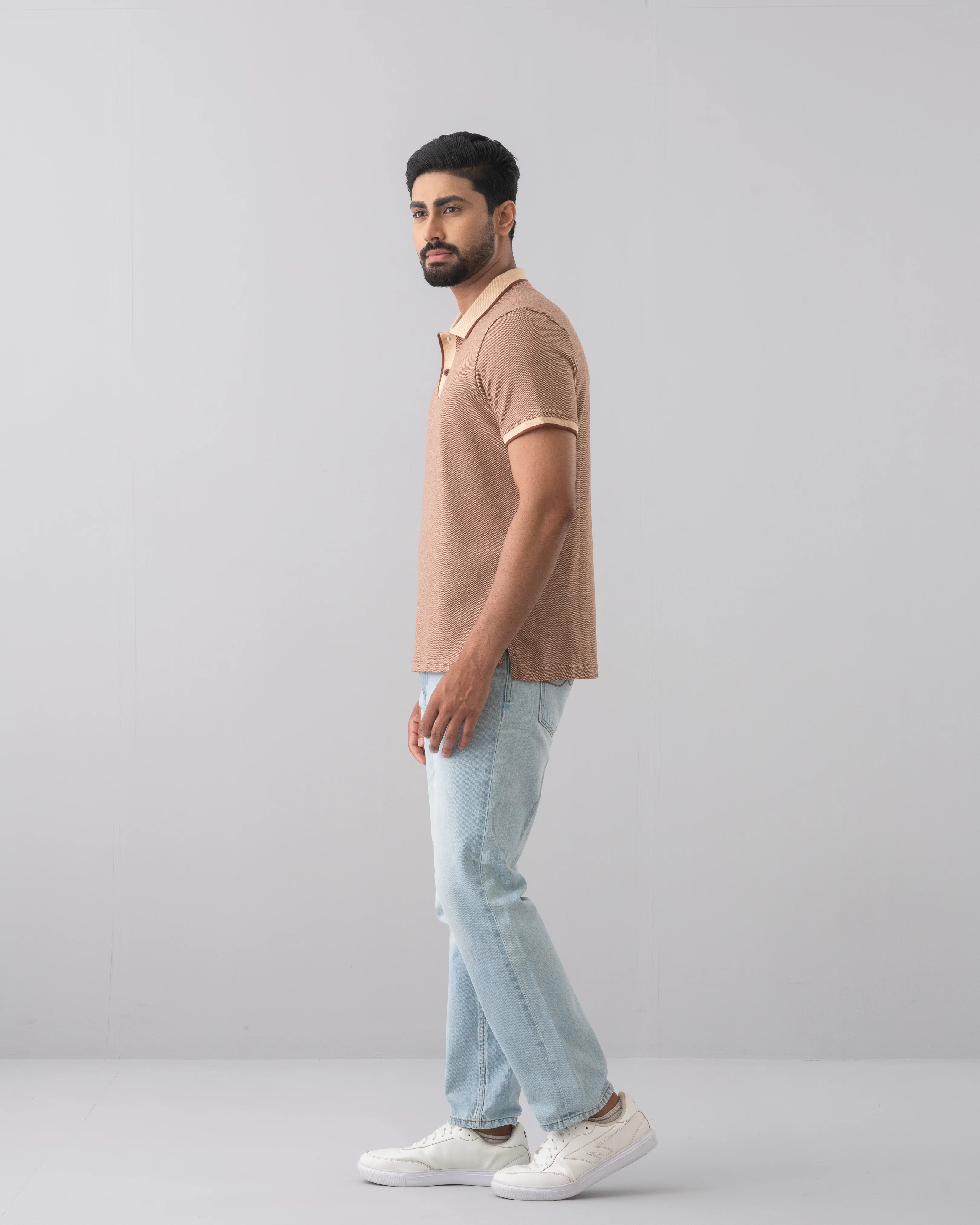 Relaxed Fit Yarn-Dyed Polo Shirt - Image 8