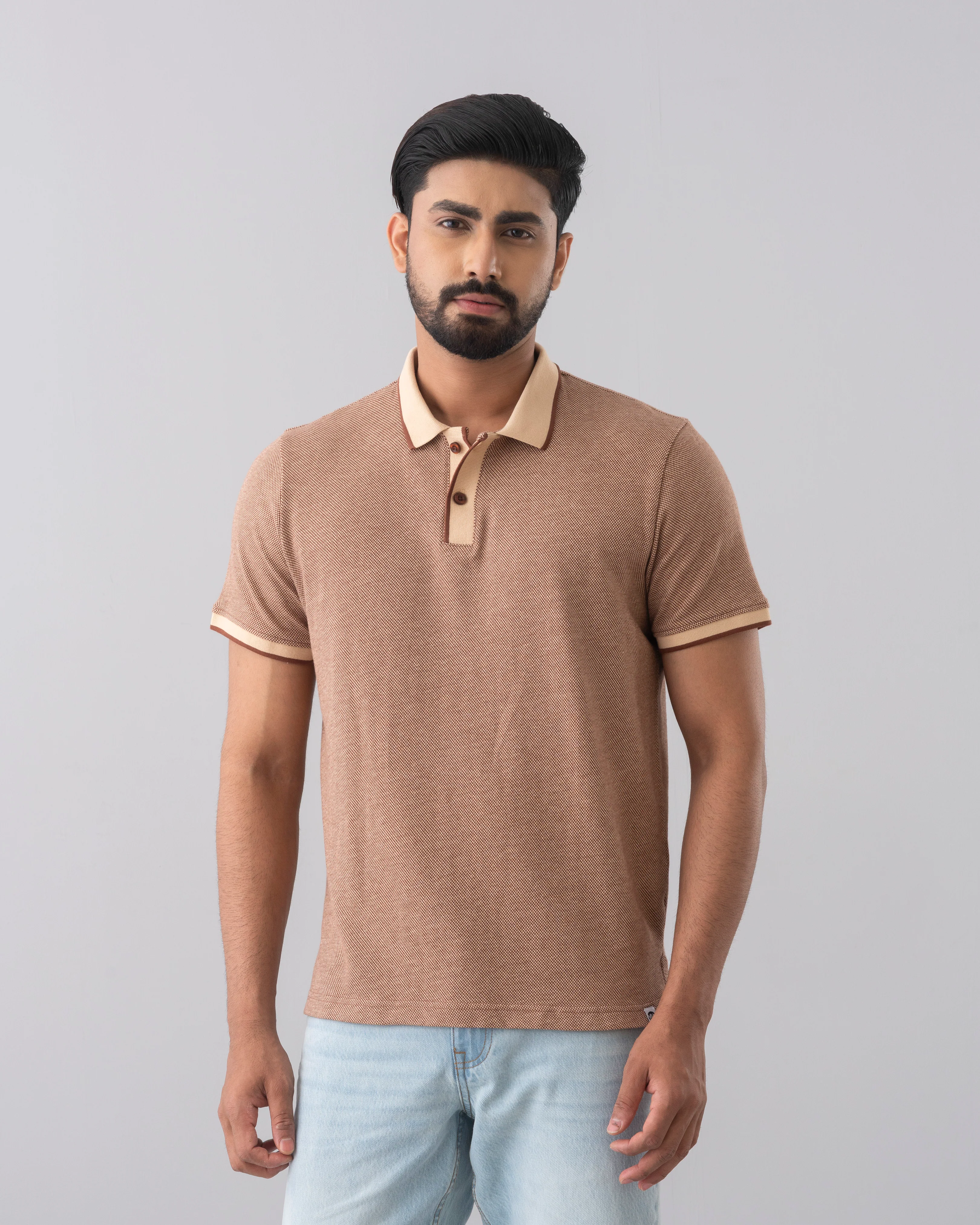 Relaxed Fit Yarn-Dyed Polo Shirt - Image 9