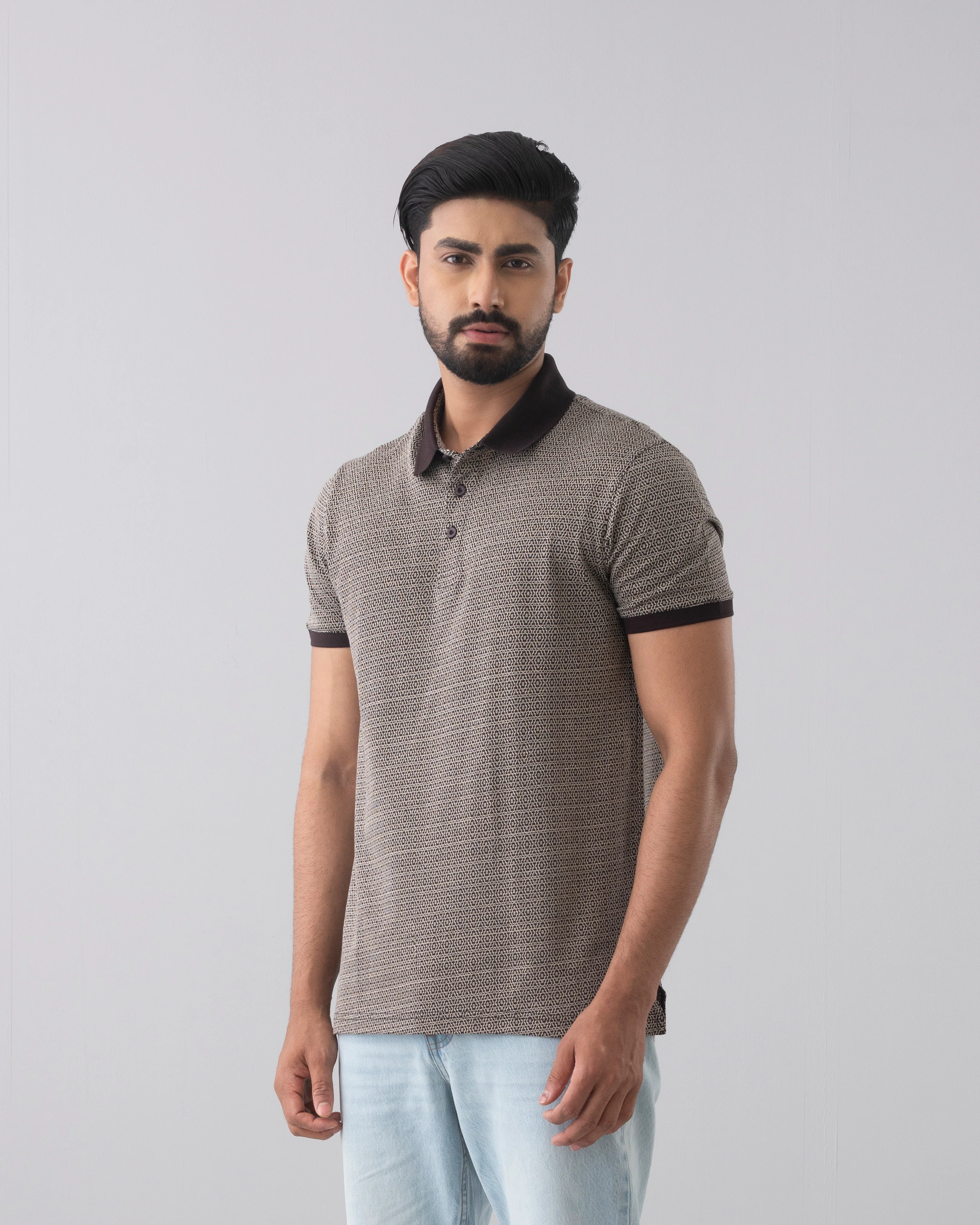 Regular Fit Mercerised Jacquard Polo Shirt - Image 2
