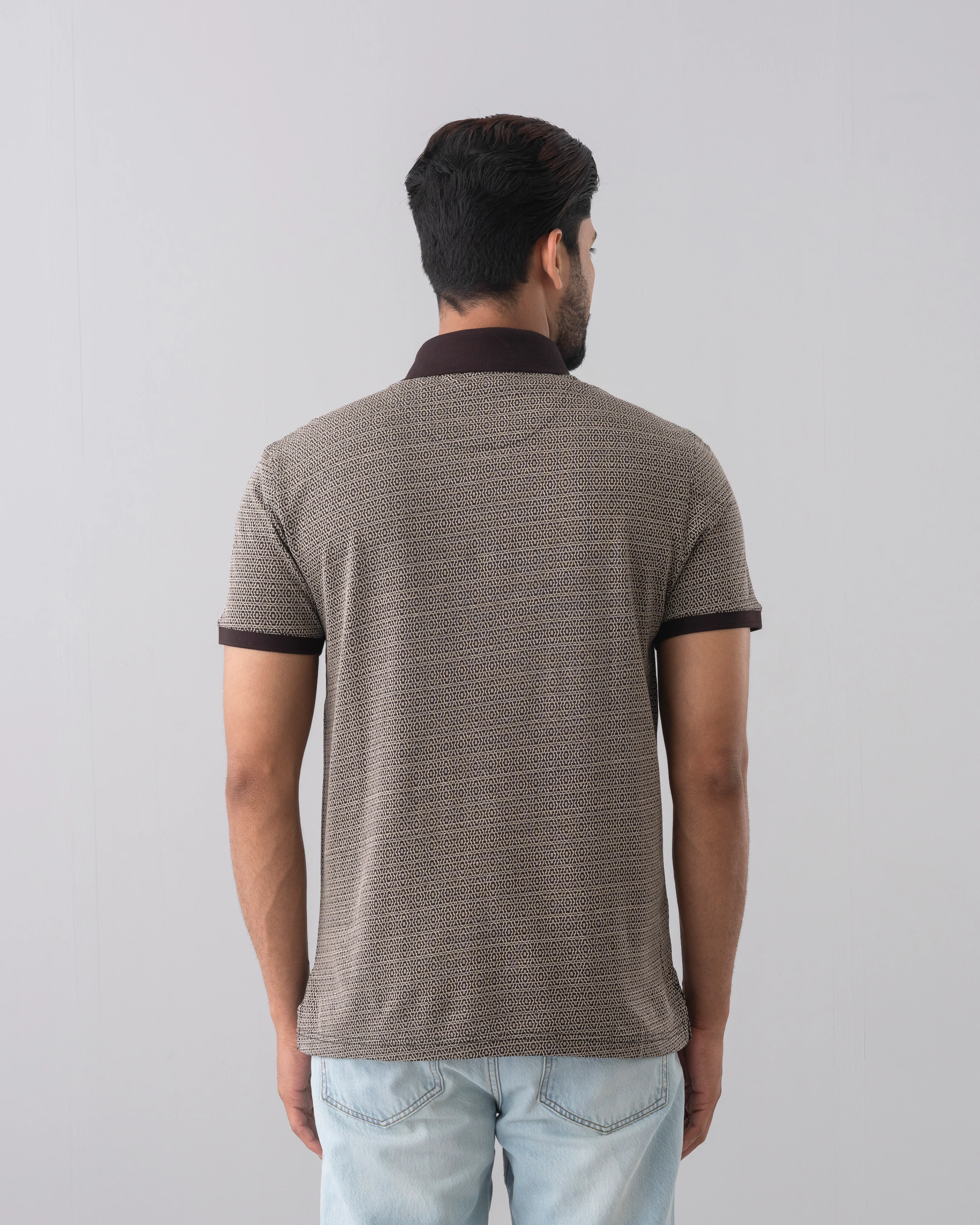 Regular Fit Mercerised Jacquard Polo Shirt - Image 4