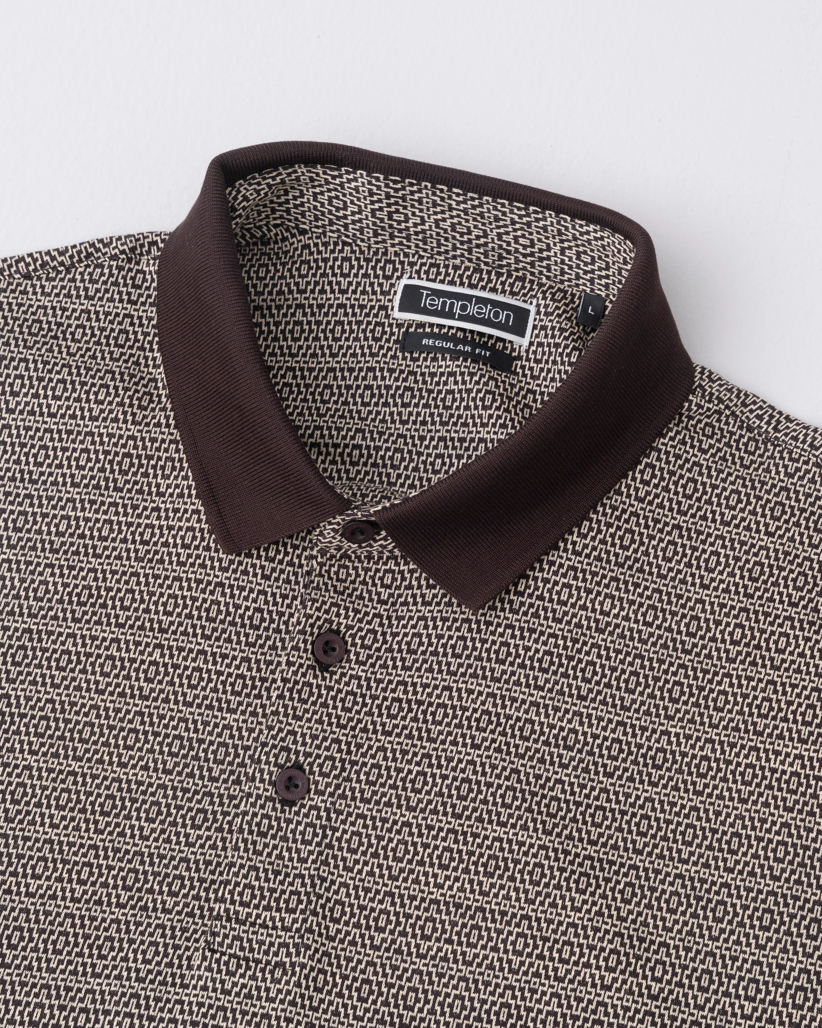 Regular Fit Mercerised Jacquard Polo Shirt - Image 6