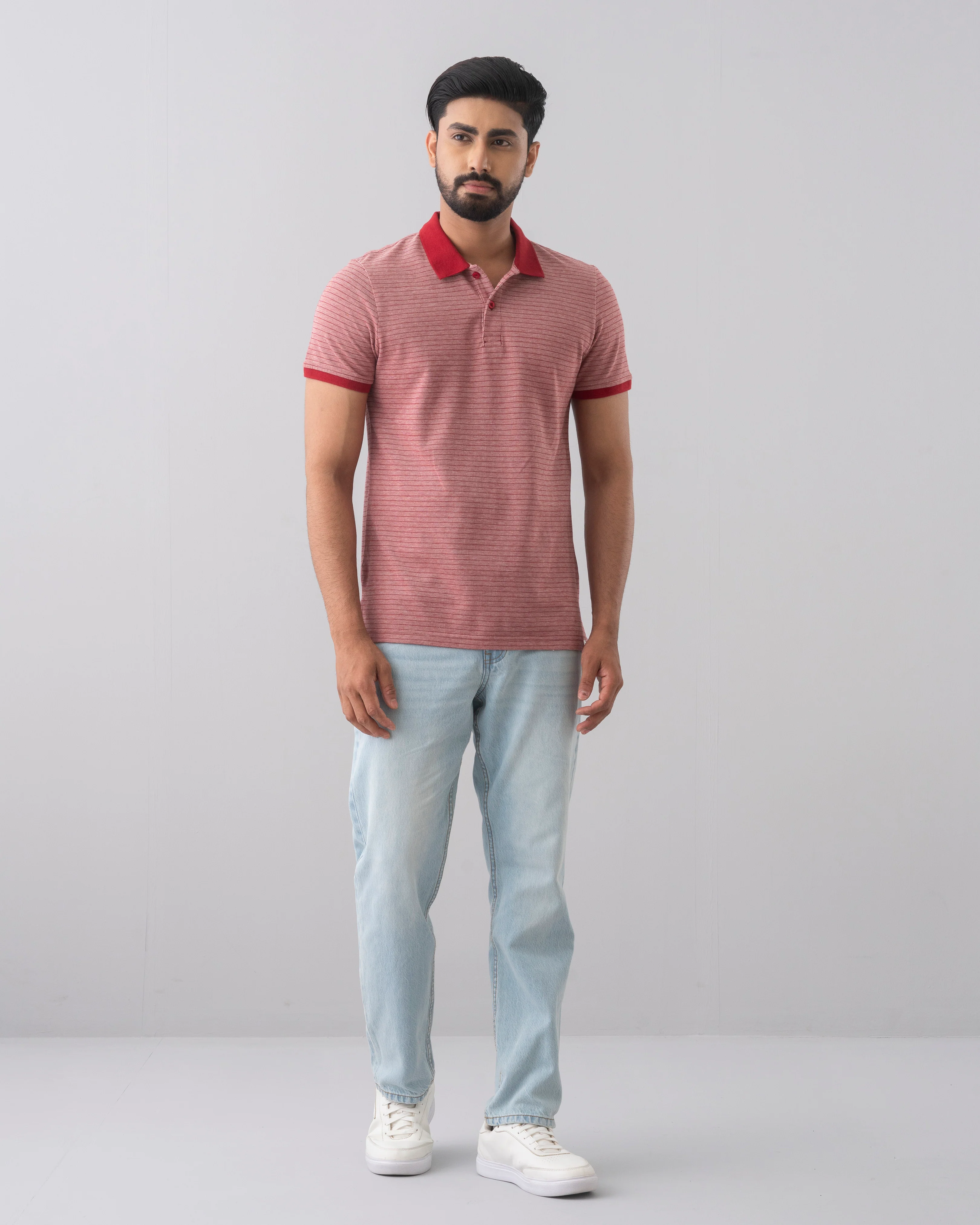 Regular Fit Jacquard Polo Shirt - Image 7