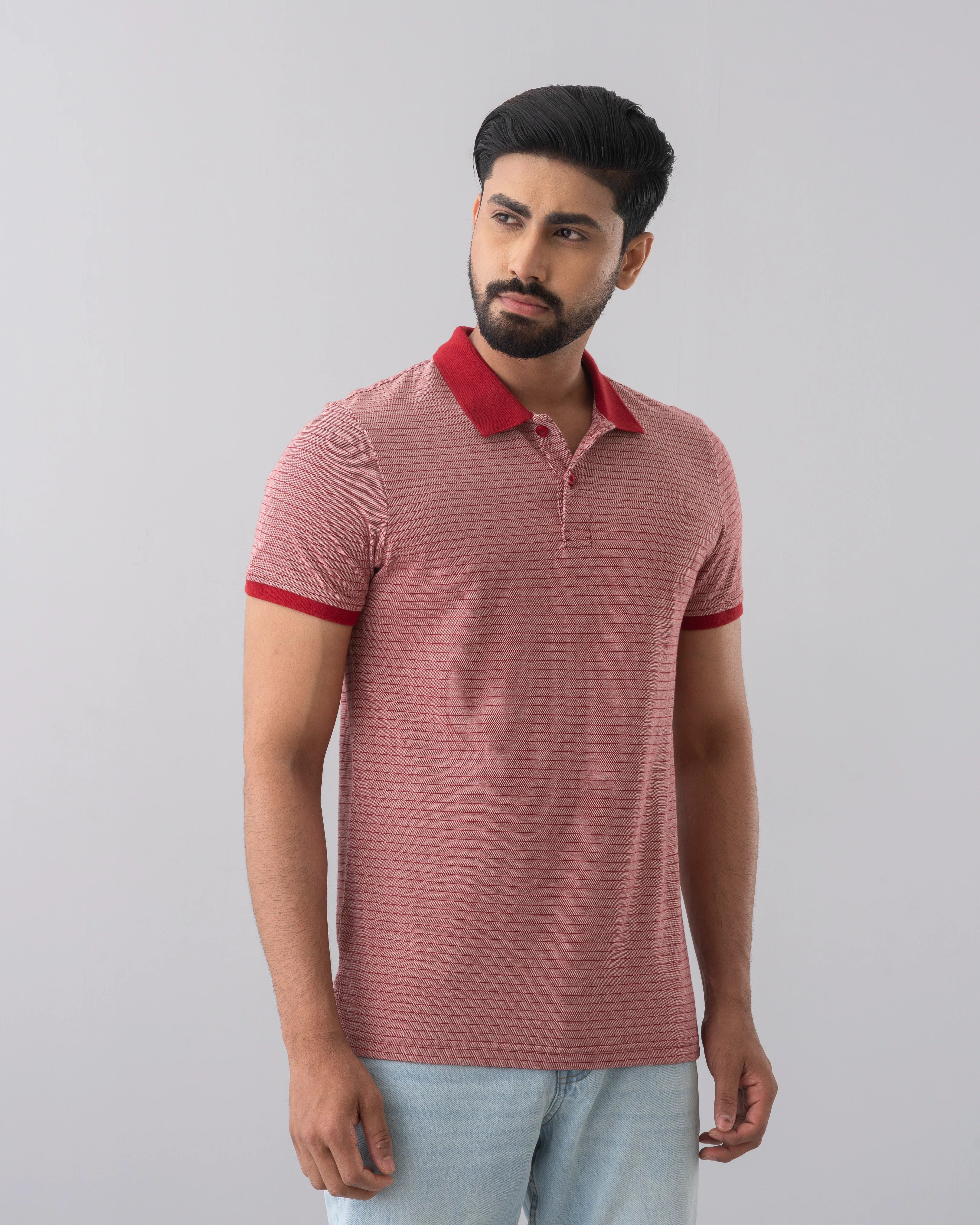 Regular Fit Jacquard Polo Shirt - Image 8