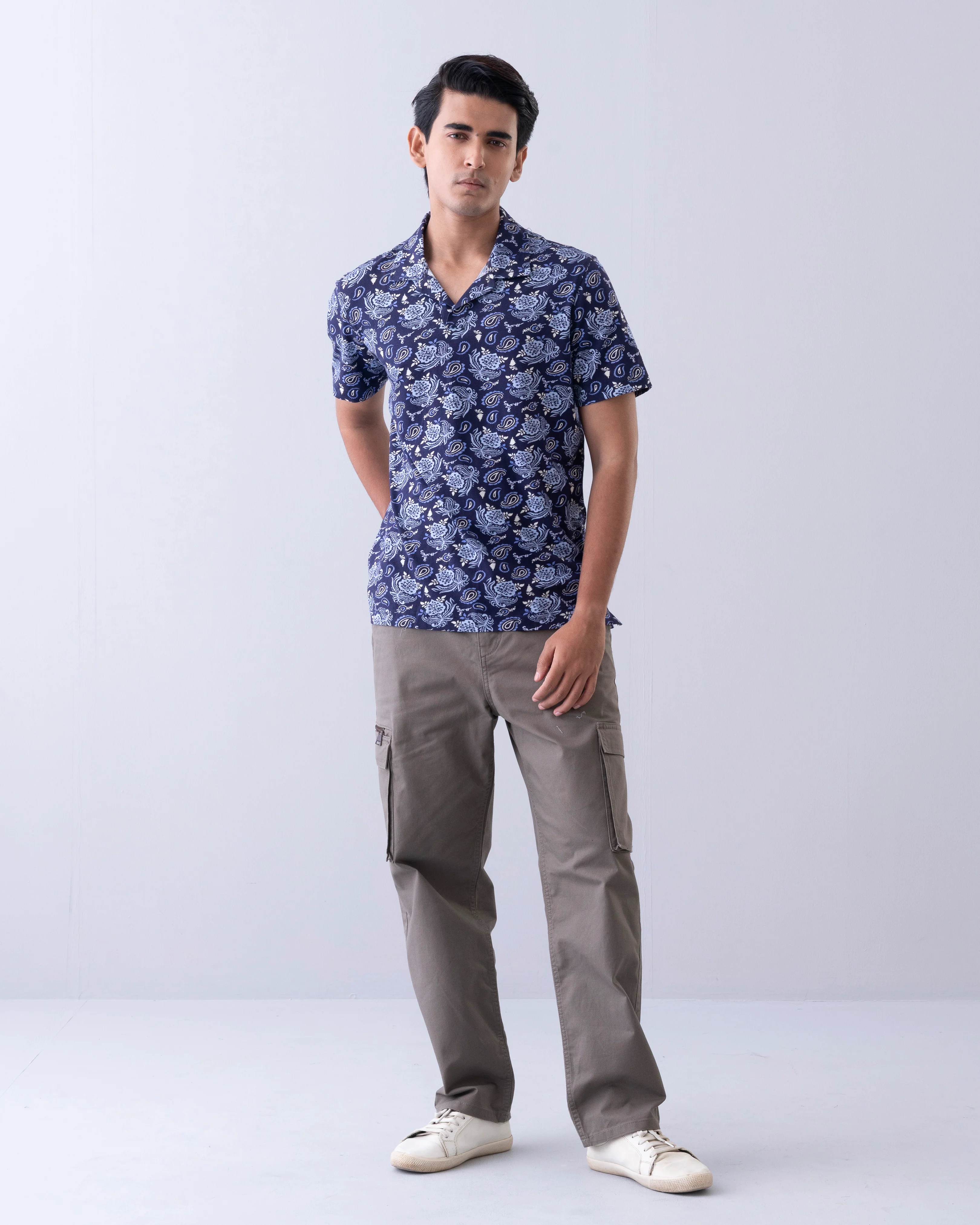 Relaxed Fit Printed Polo Shirt
