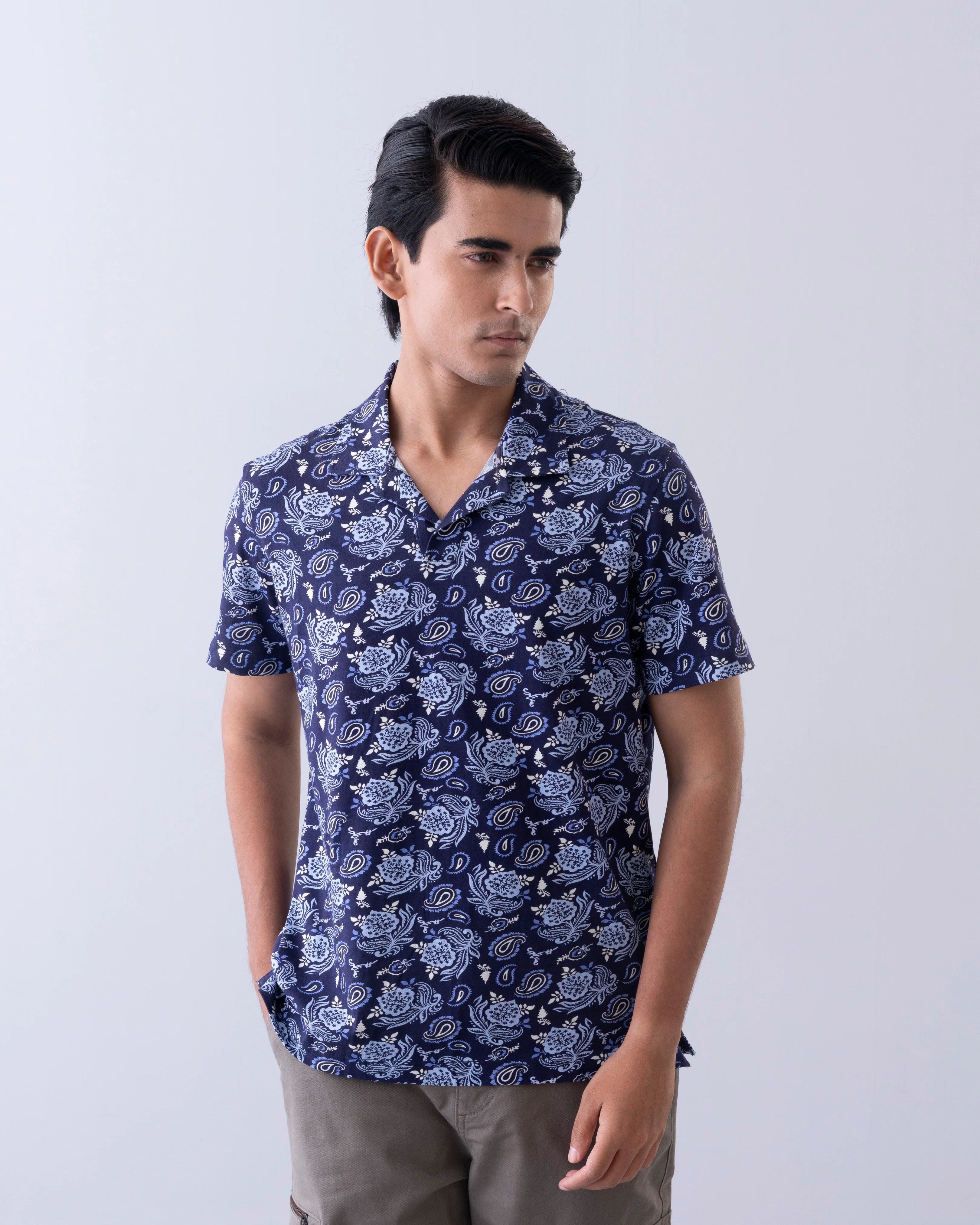 Relaxed Fit Printed Polo Shirt - Image 2