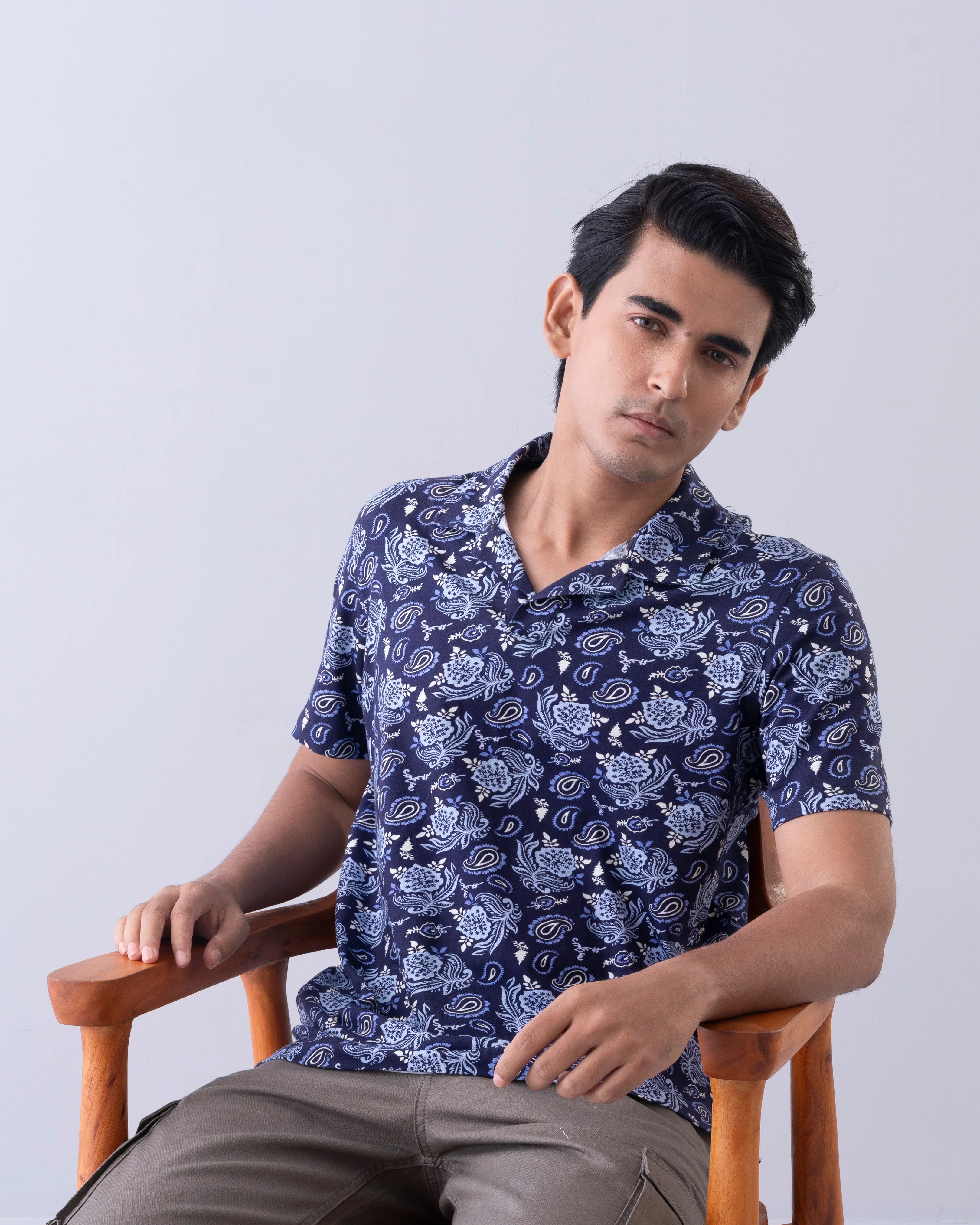 Relaxed Fit Printed Polo Shirt - Image 7