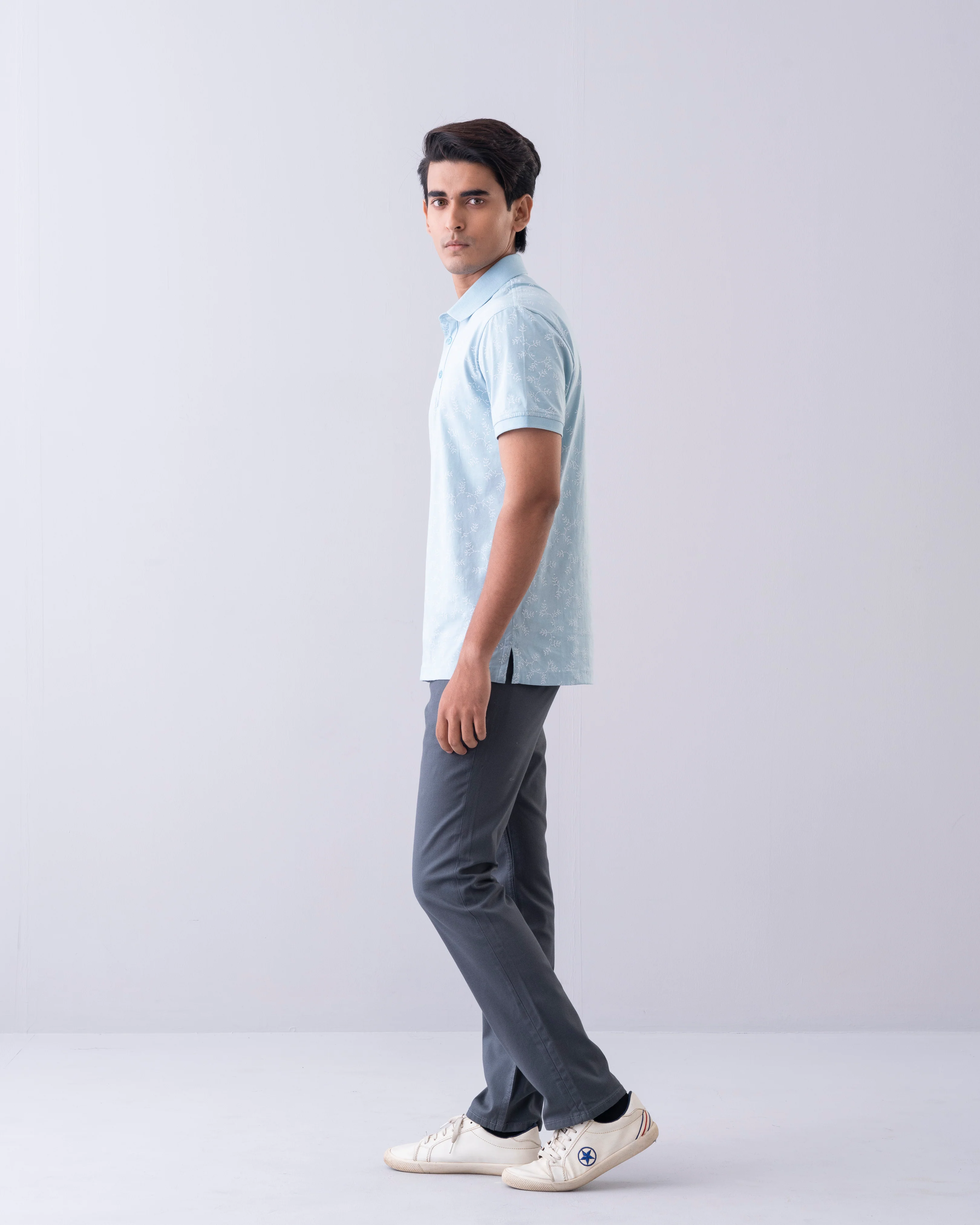 Regular Fit Mercerized Printed Polo Shirt - Image 3