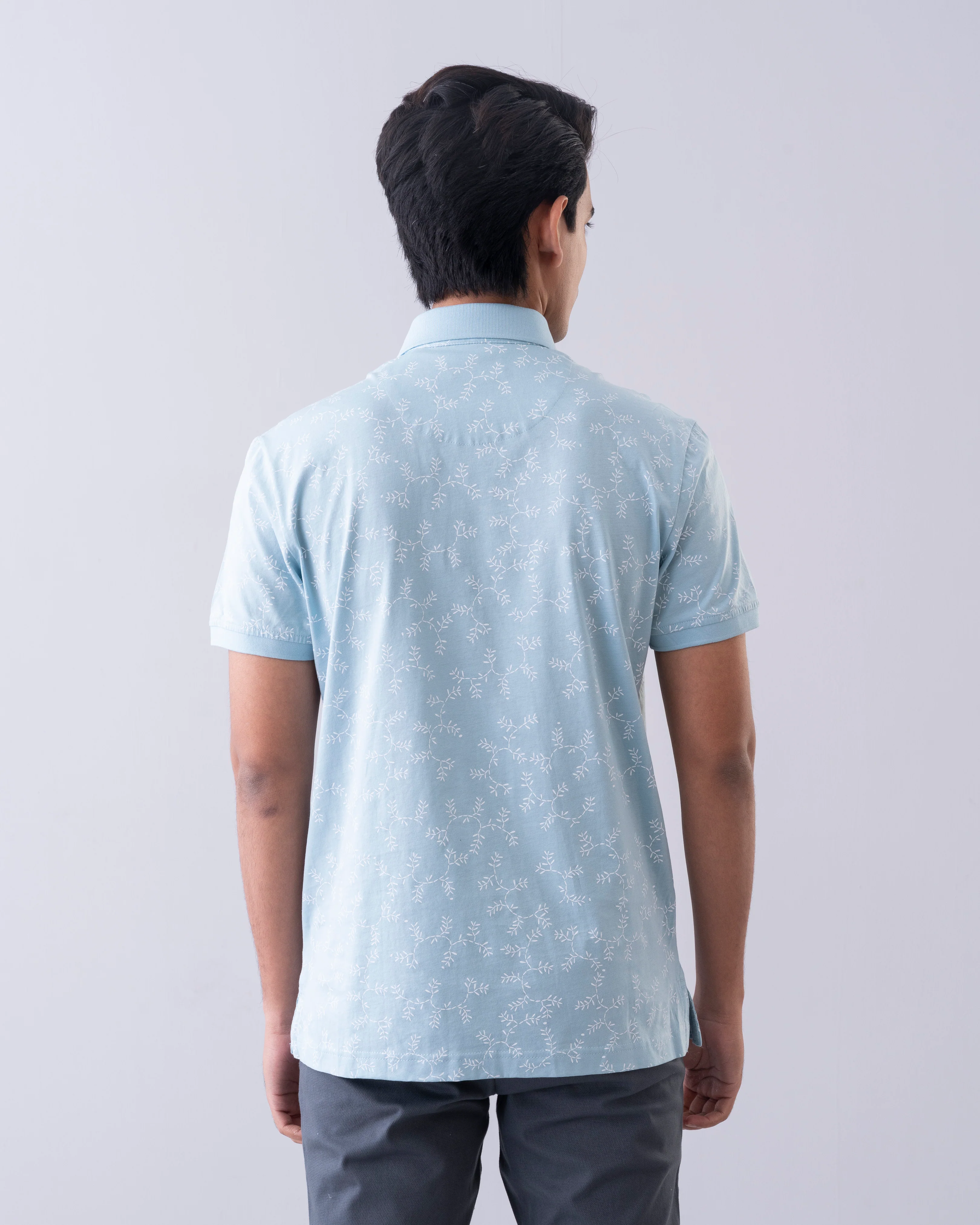 Regular Fit Mercerized Printed Polo Shirt - Image 4