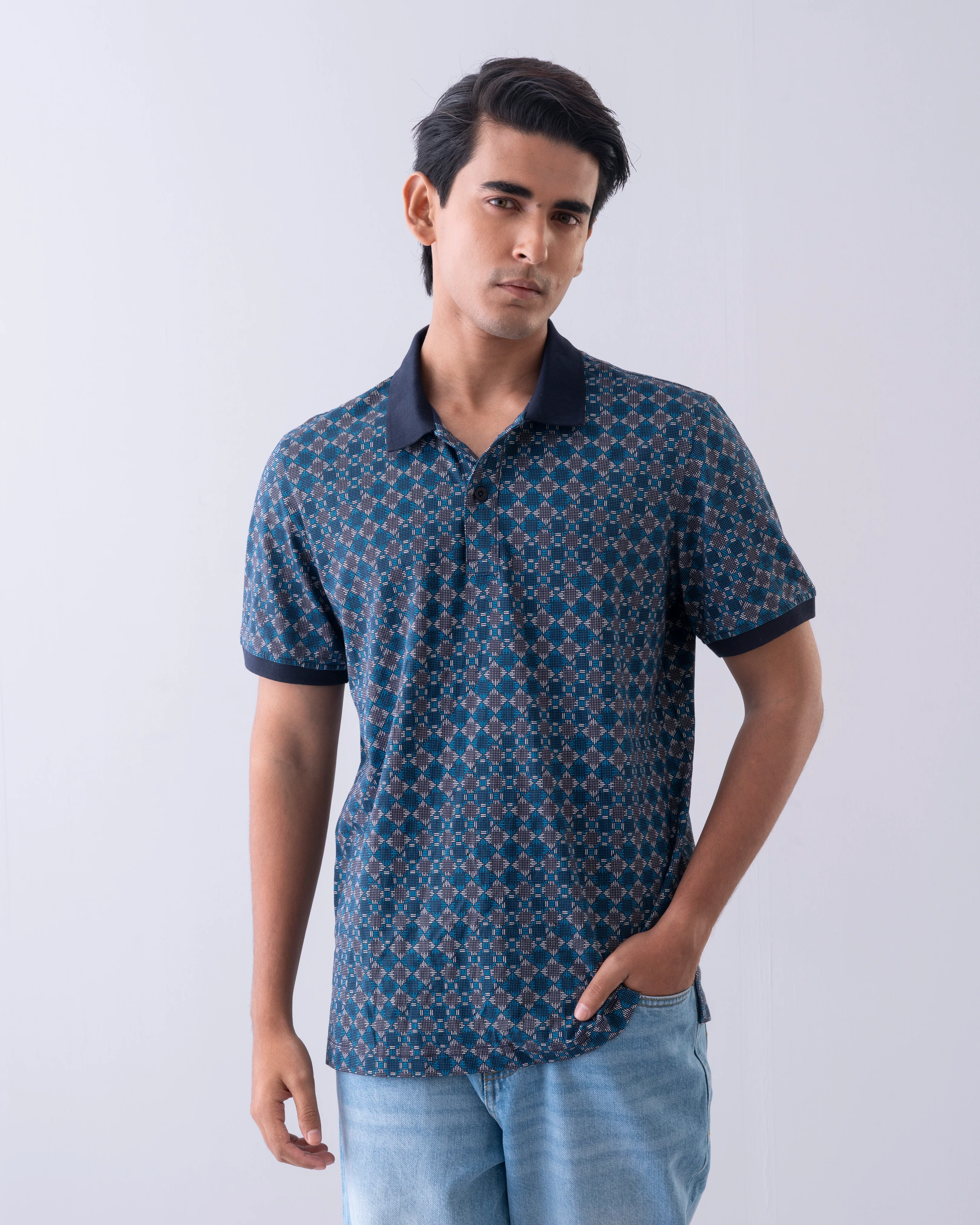 Regular Fit Printed Polo Shirt - Image 2