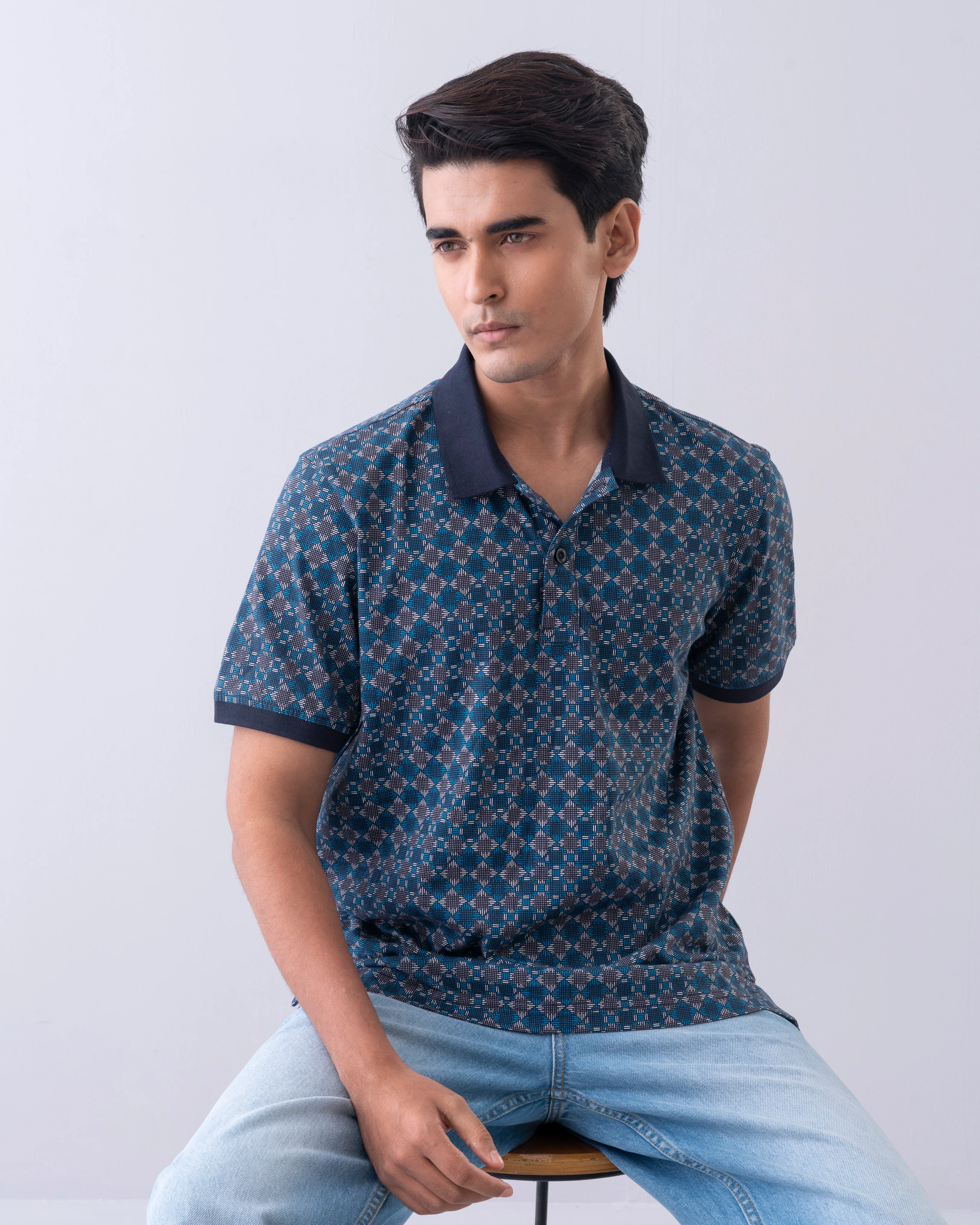 Regular Fit Printed Polo Shirt - Image 7