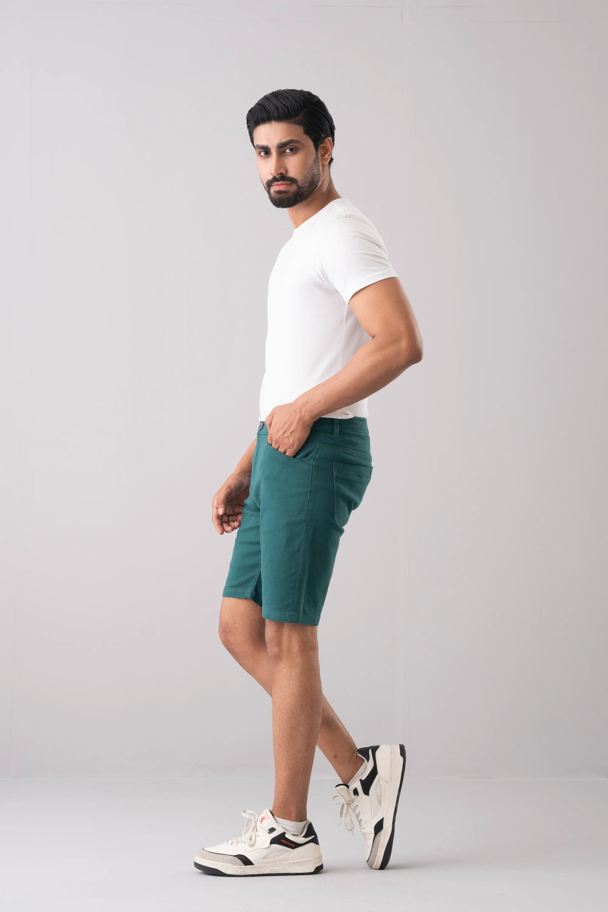 Slim Fit Solid Shorts - Image 9