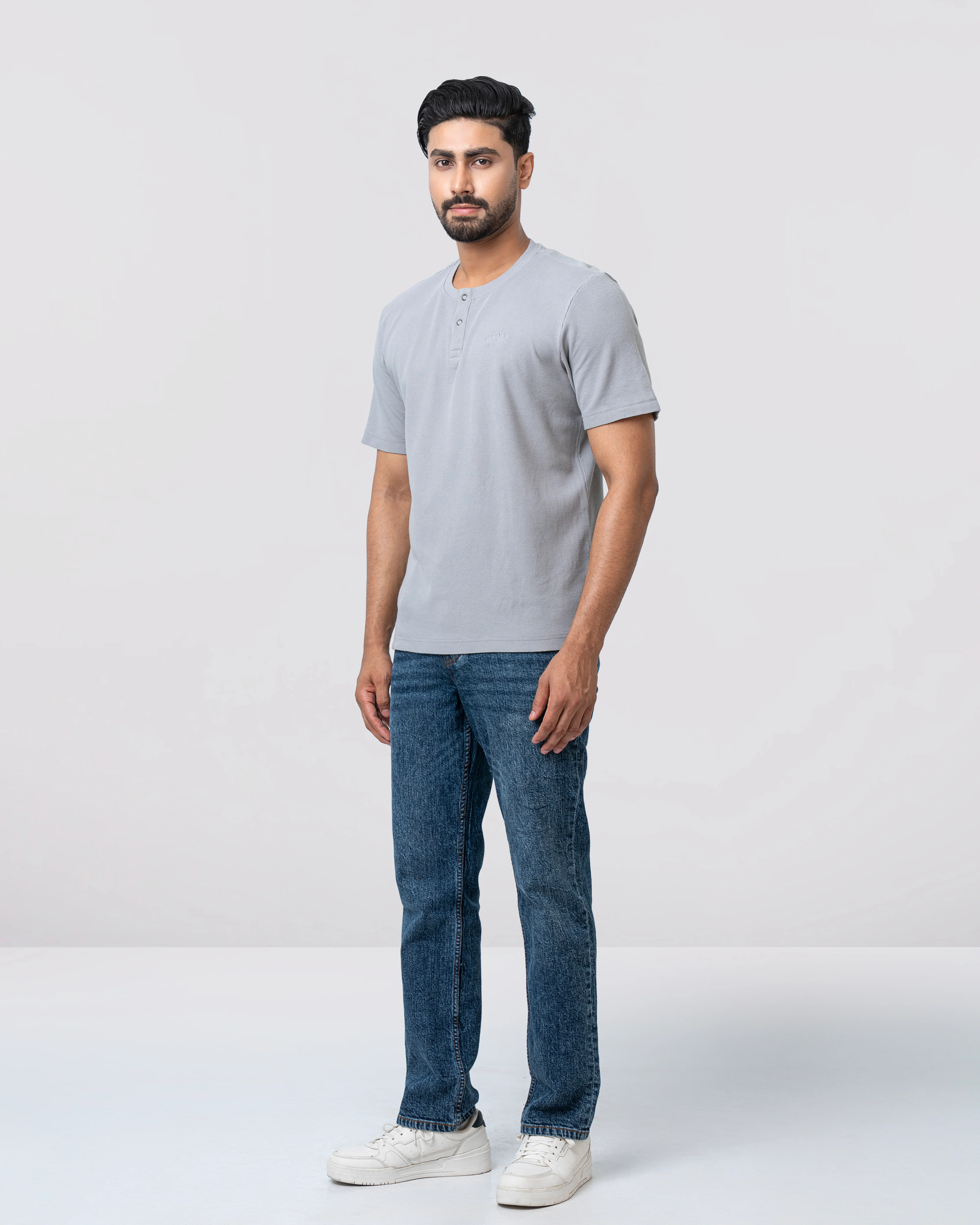 Relaxed Fit Henley T-Shirt - Image 2