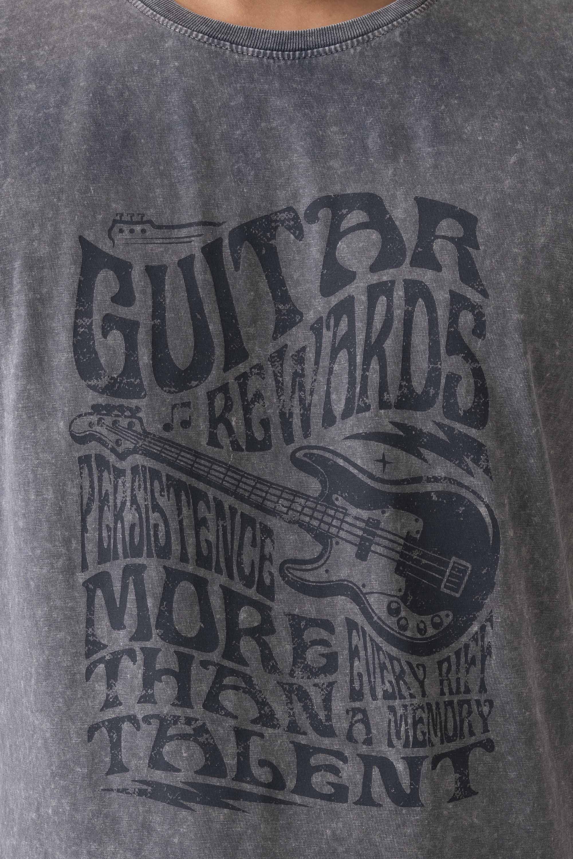 Regular Fit Vintage Wash Printed T-Shirt - Image 5