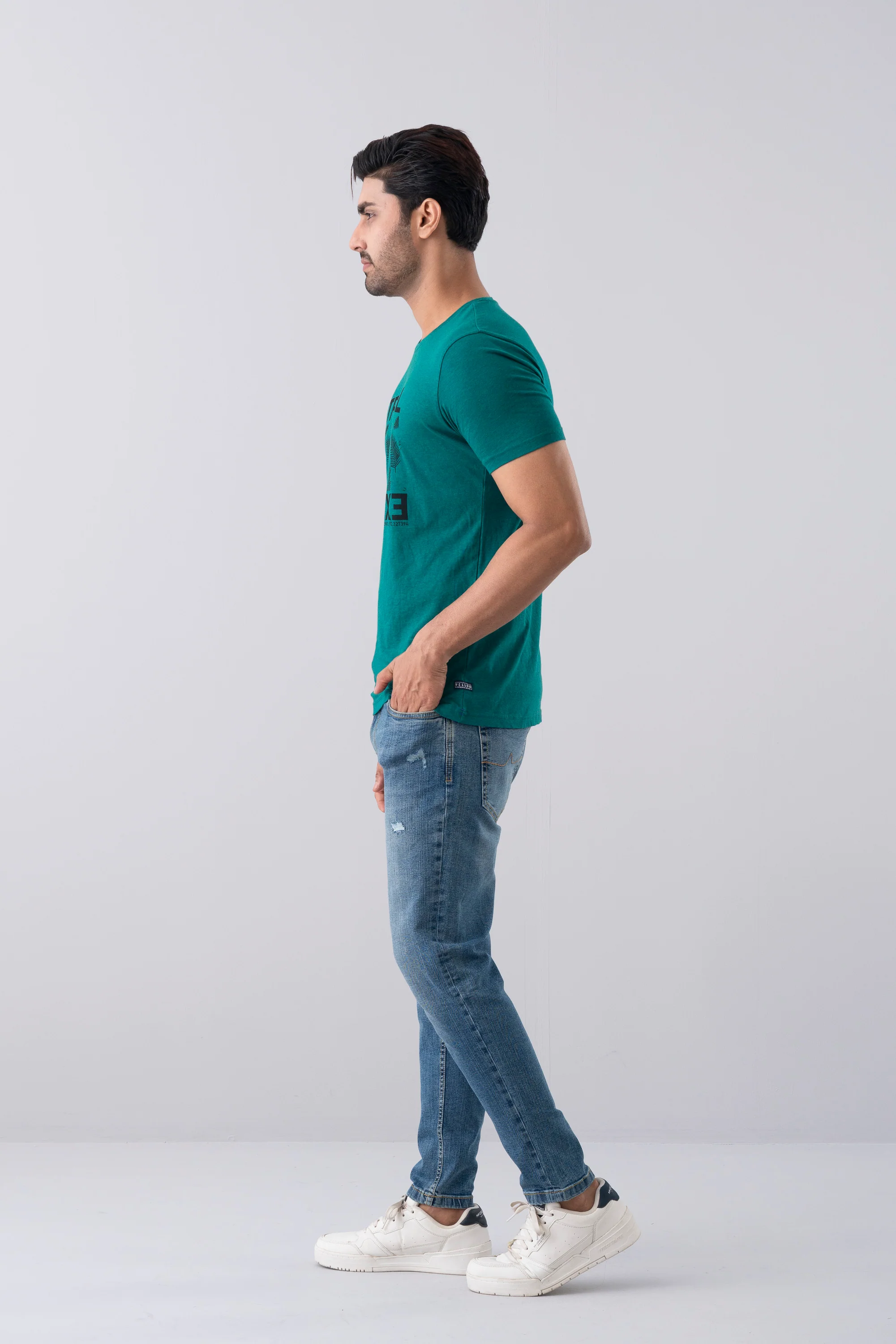 Regular Fit Printed Cotton-Poly T-Shirt - Image 3