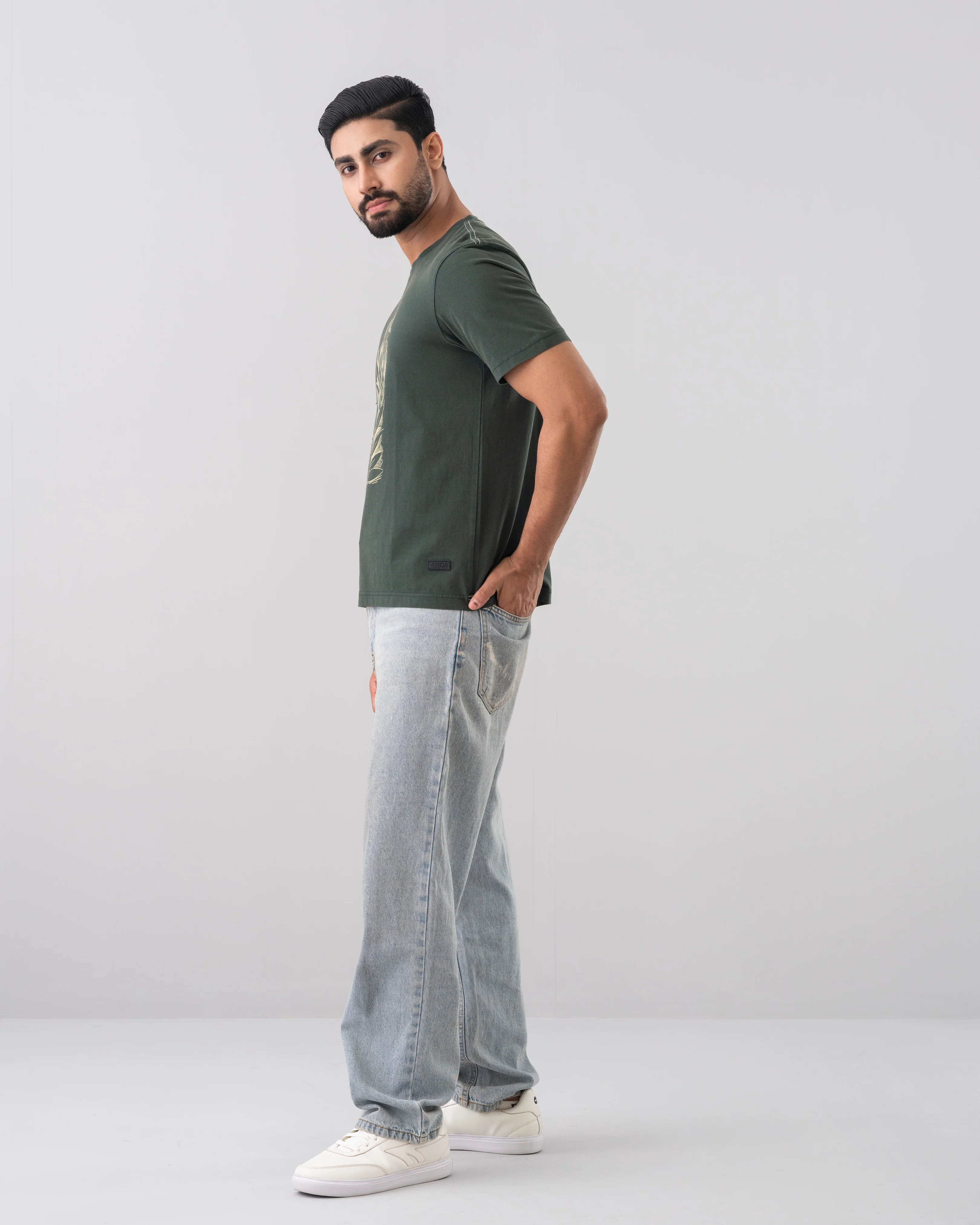 Relaxed Fit Discharge Print T-Shirt - Image 3