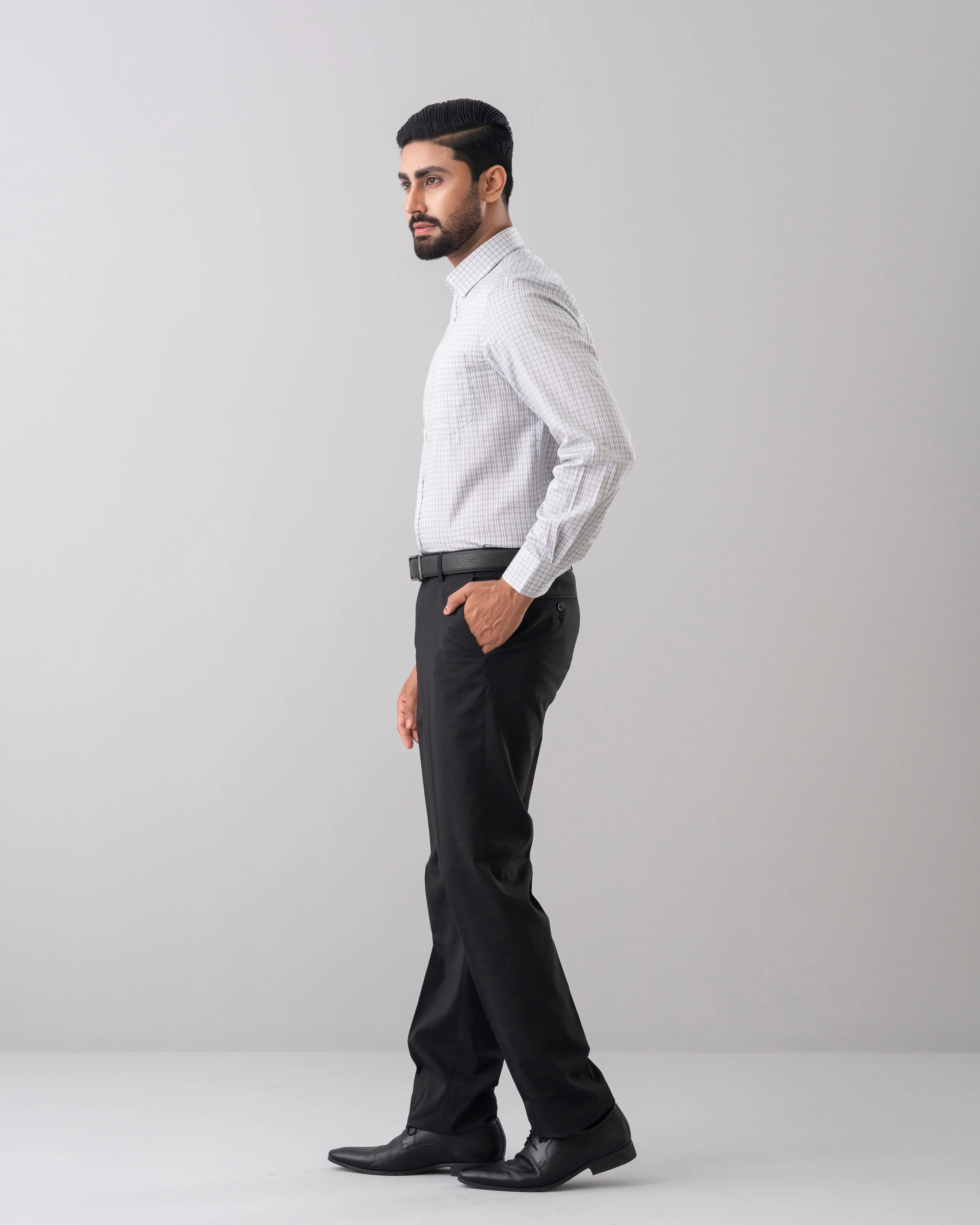 Regular Fit Micro Check Templeton Formal Shirt - Image 3