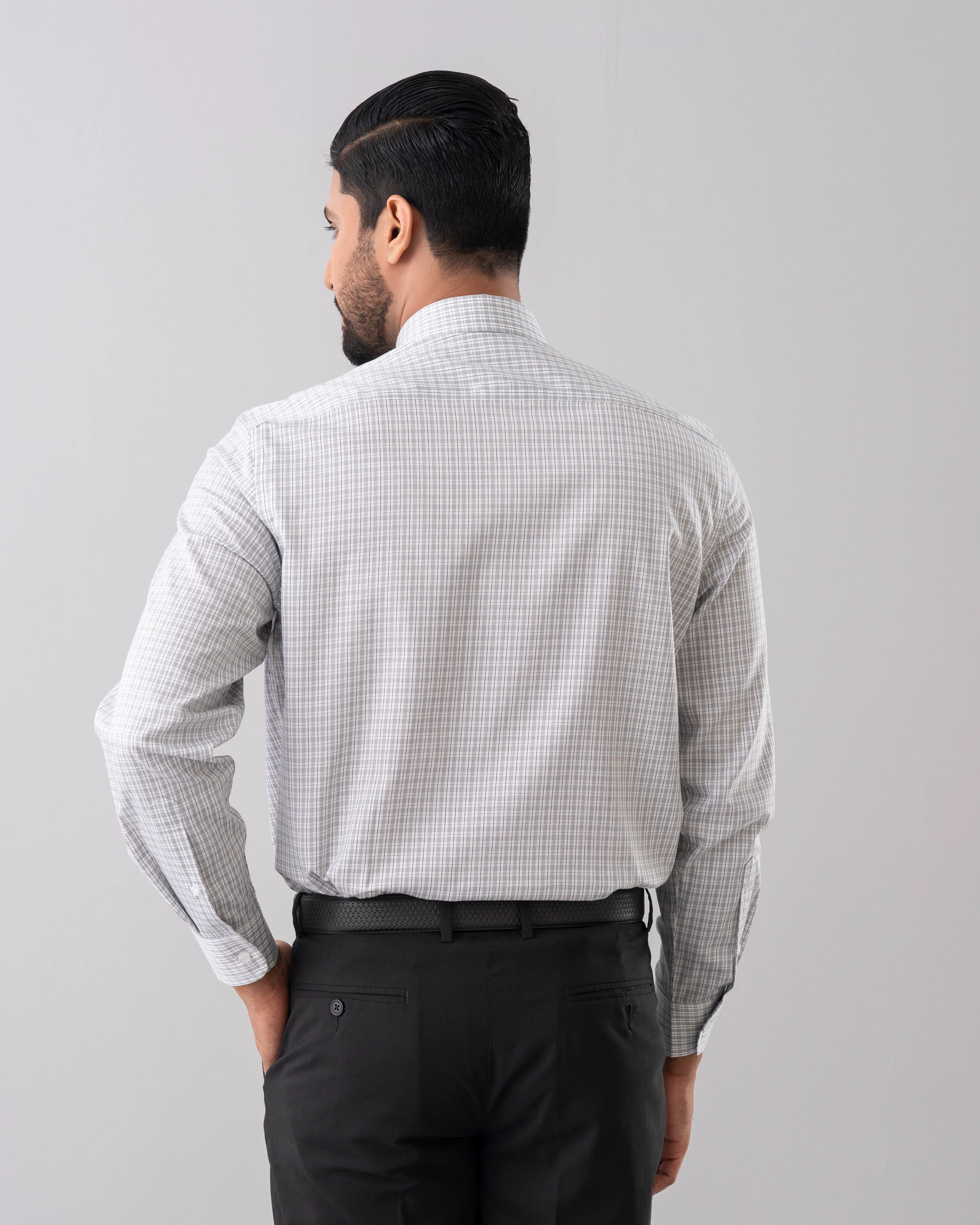 Regular Fit Micro Check Templeton Formal Shirt - Image 4
