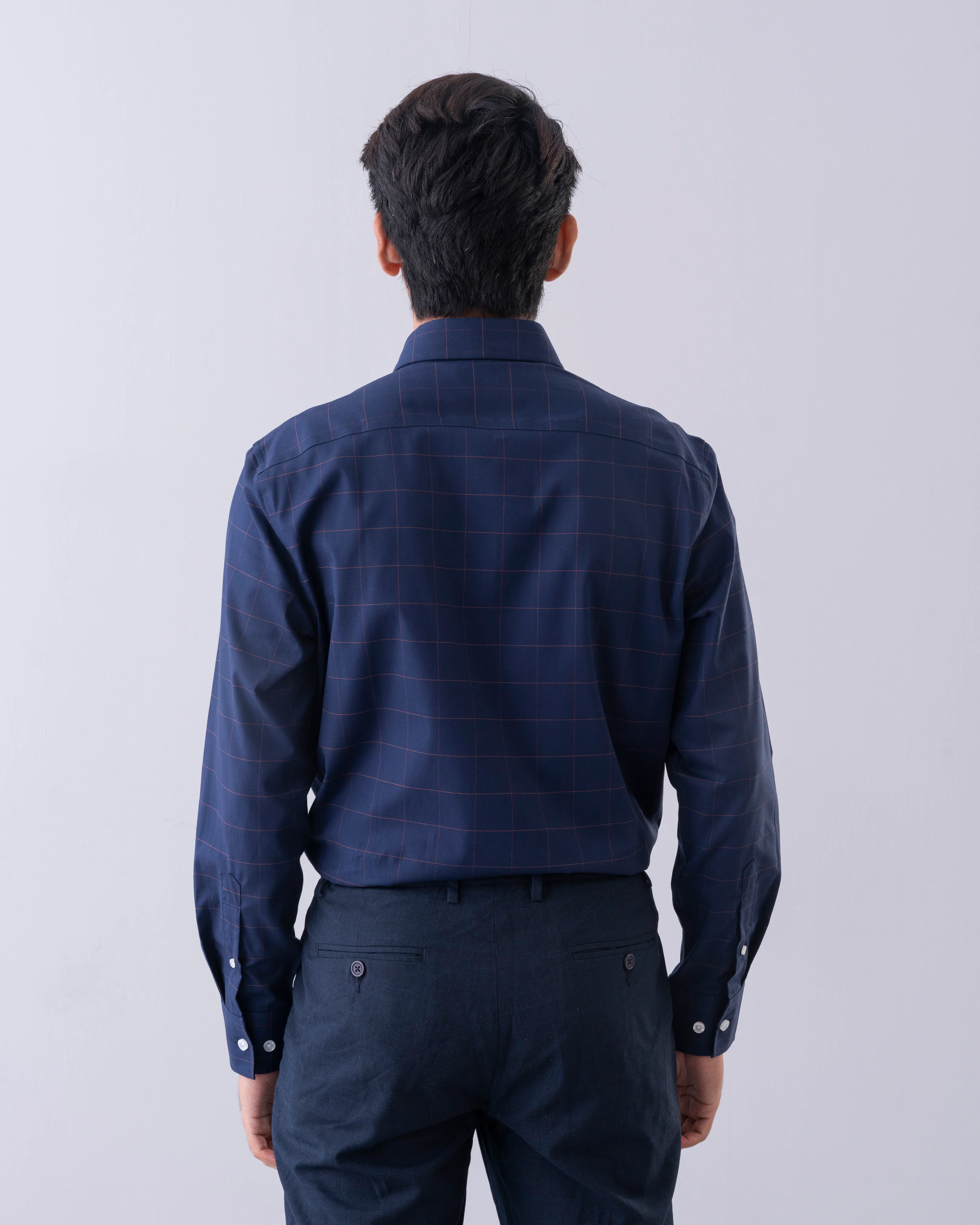 Regular Fit Thin Check Formal Shirt - Image 10