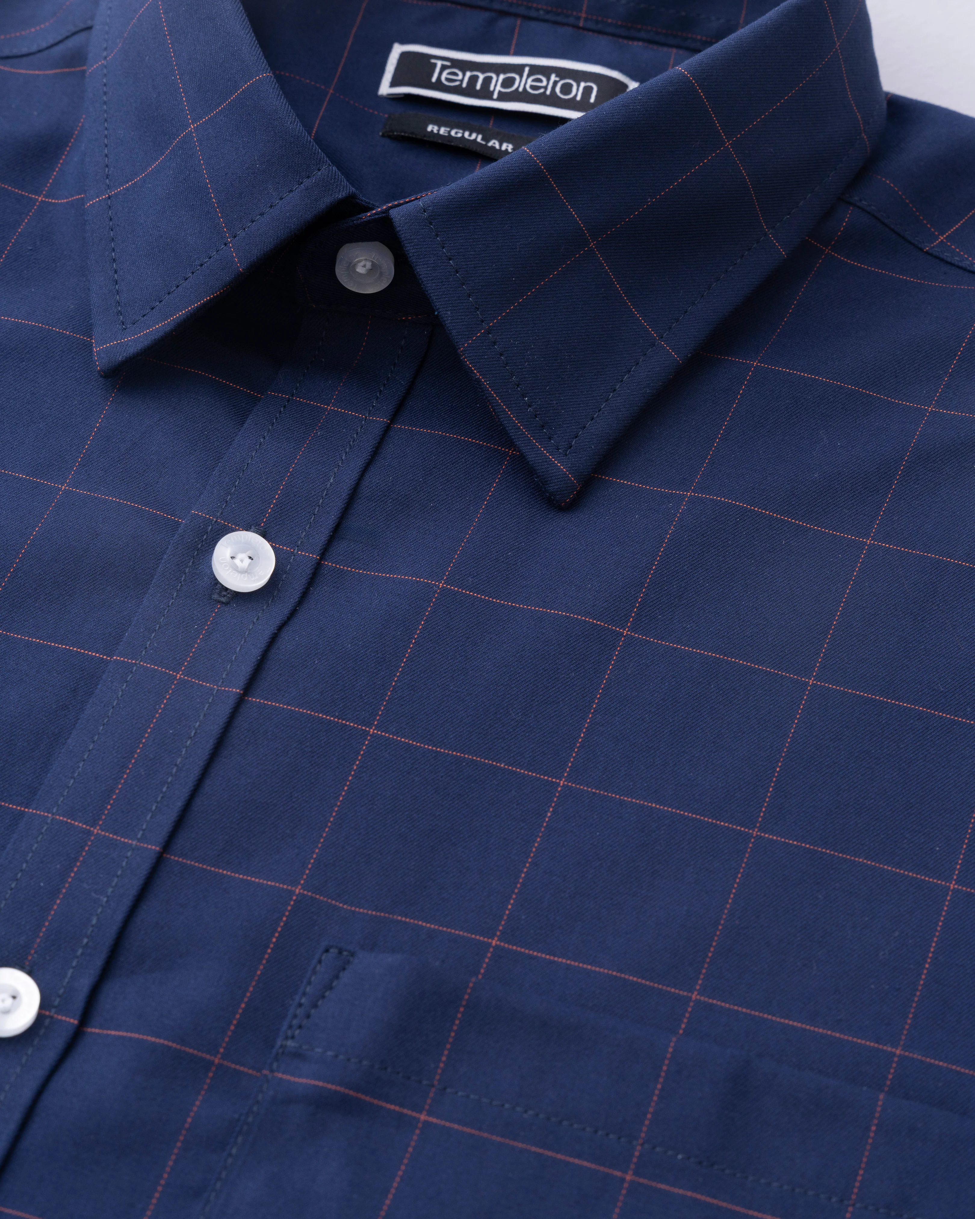 Regular Fit Thin Check Formal Shirt - Image 11