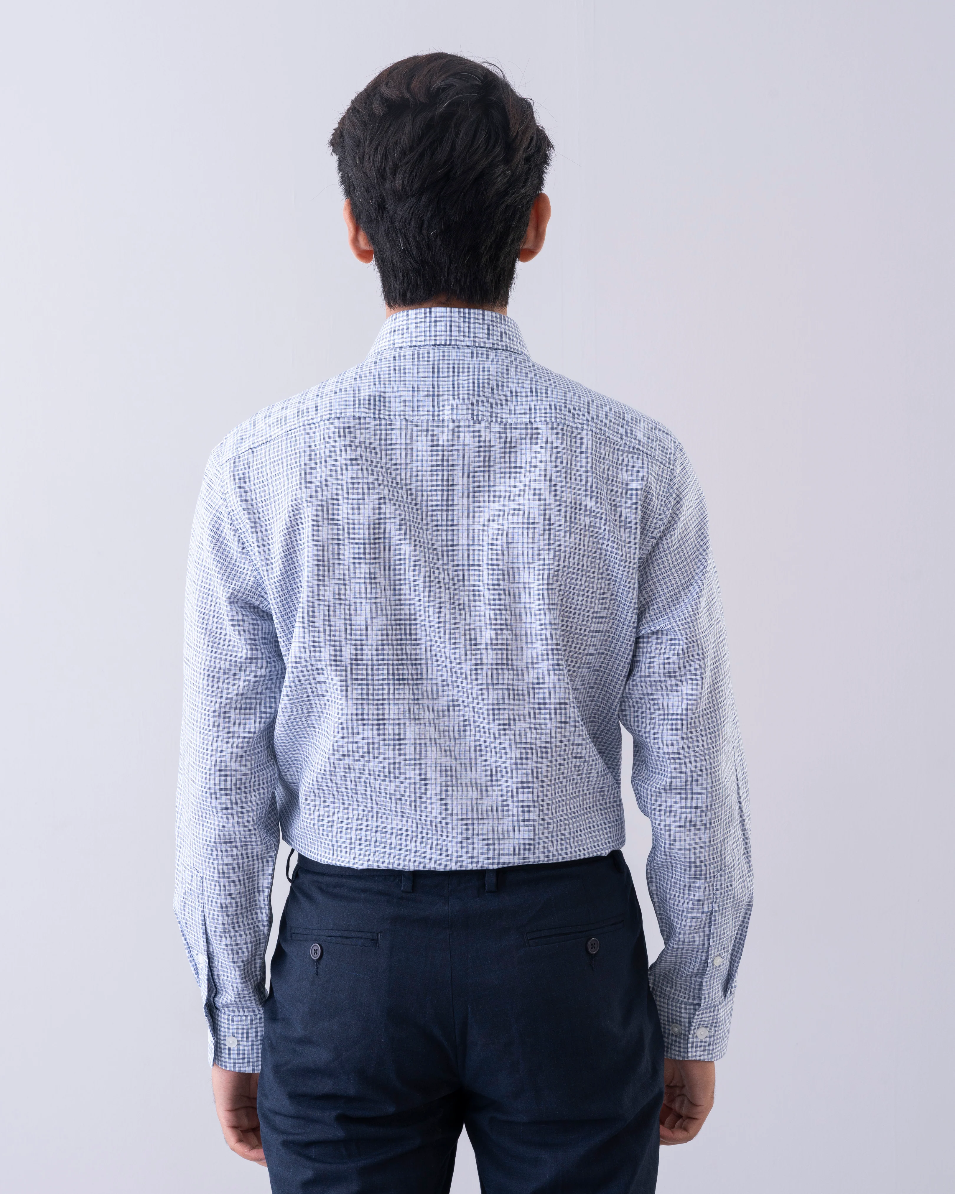 Regular Fit Micro Dobby Check Templeton Formal Shirt - Image 4