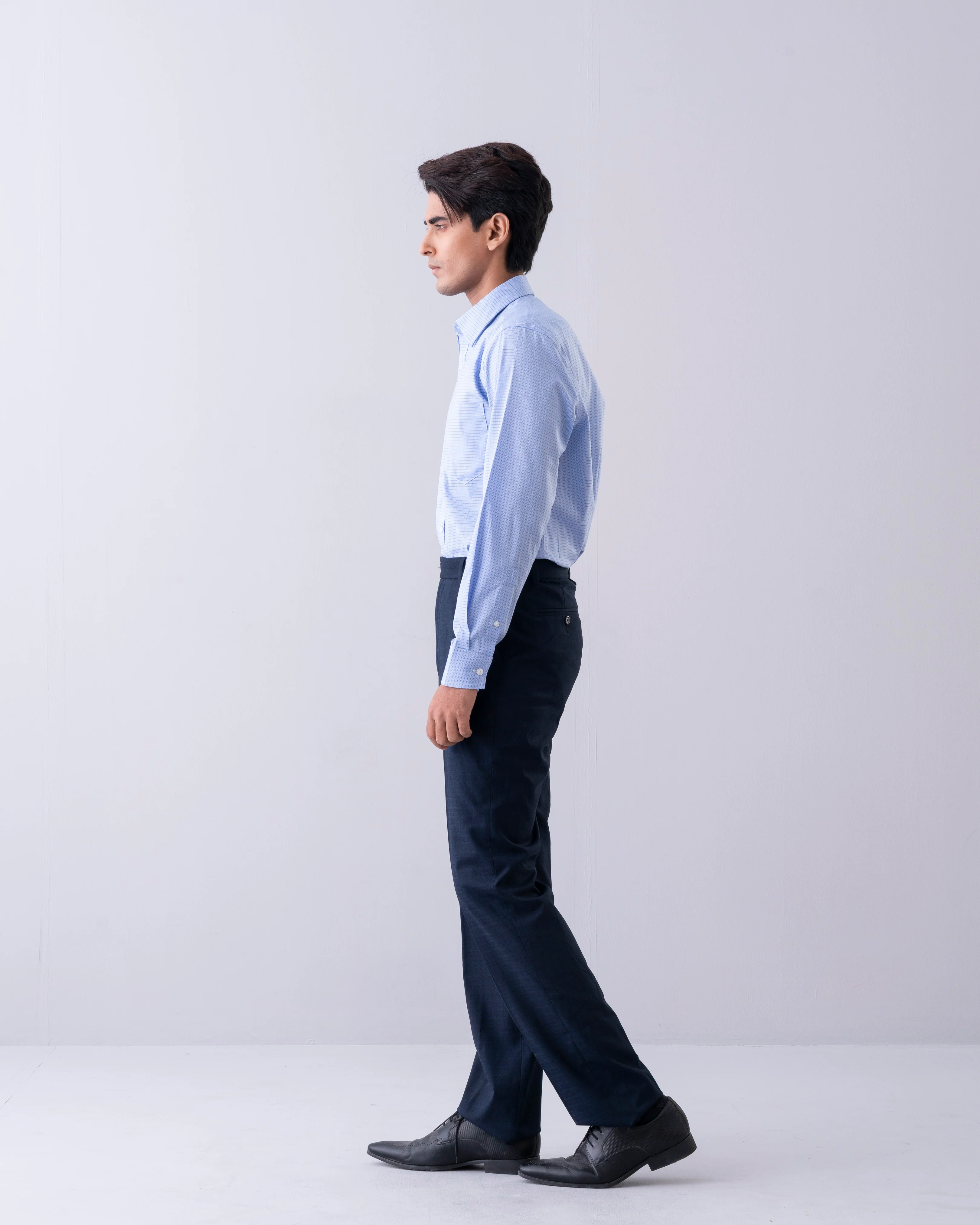 Slim Fit Classic Dobby Check Templeton Formal Shirt - Image 3
