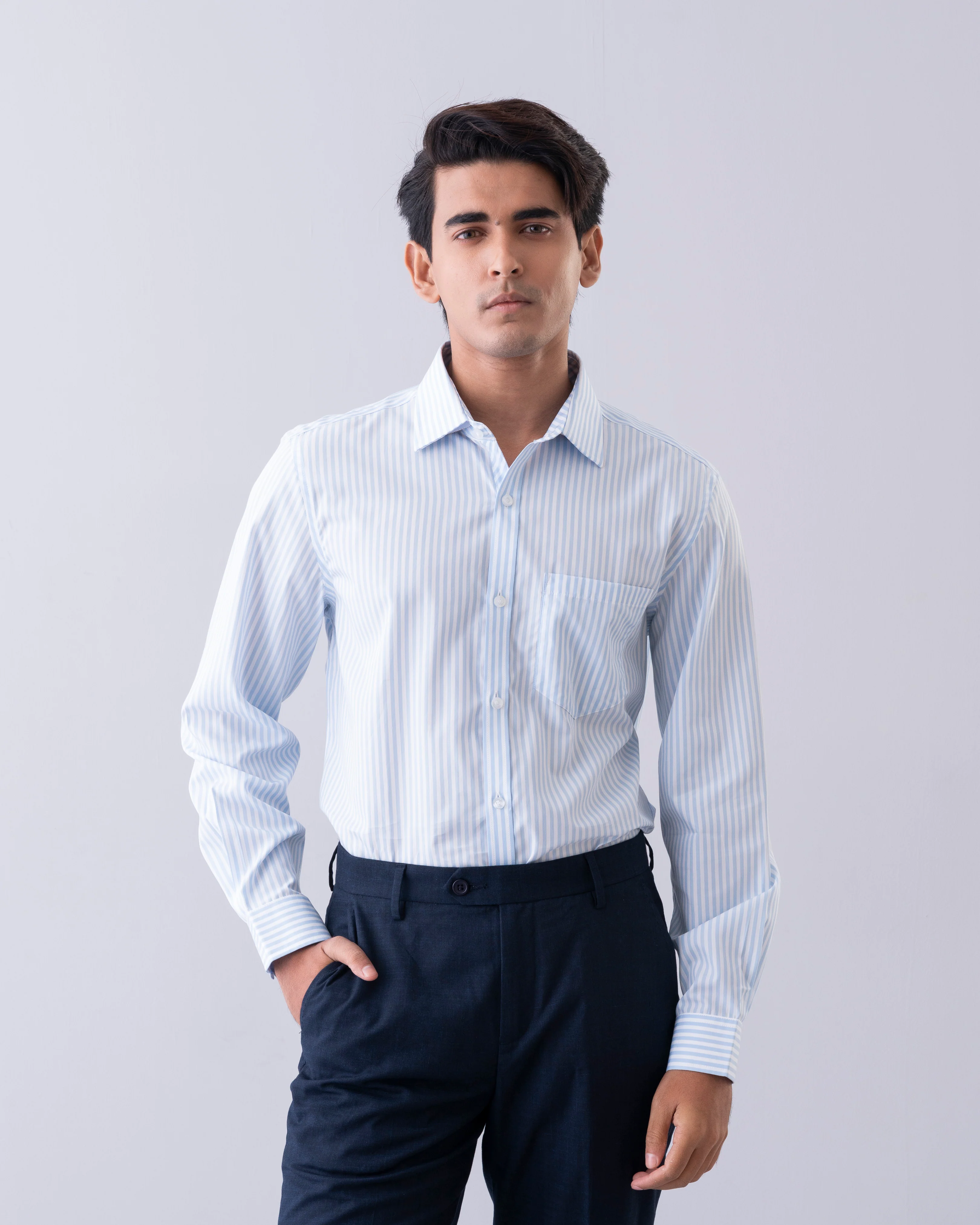 Regular Fit Bengal Stripe Templeton Formal Shirt - Image 2