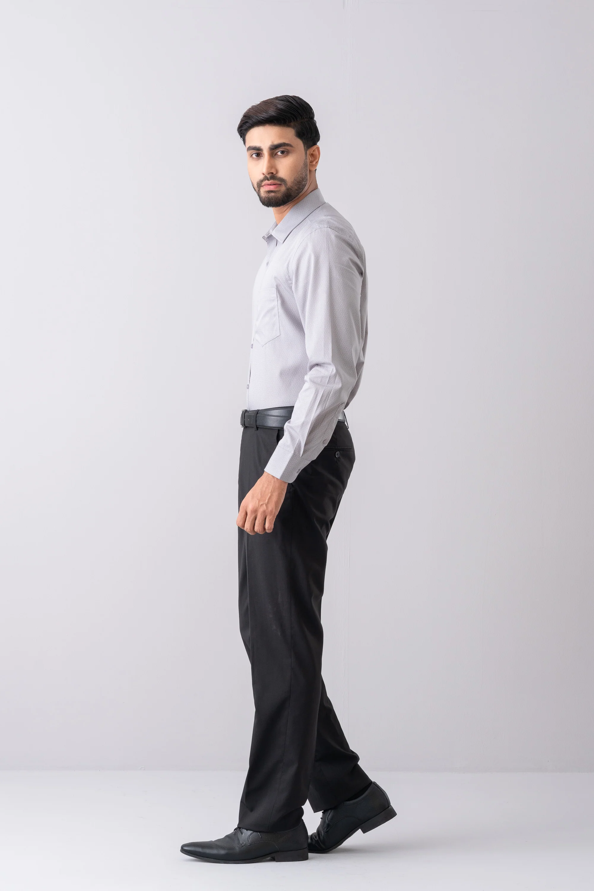 Regular Fit Micro-Printed Ultra Formal Shirt - Image 15