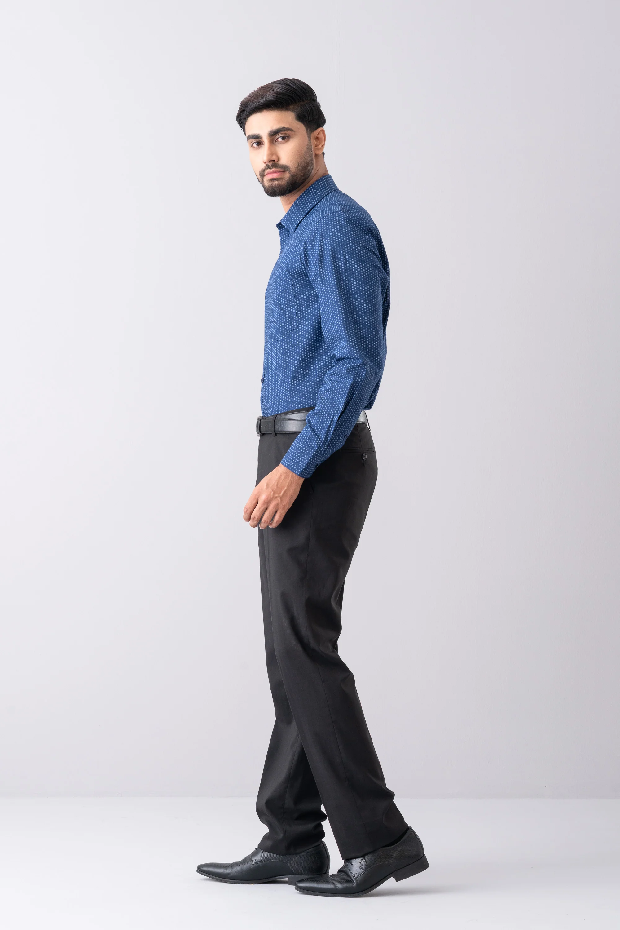 Regular Fit Micro-Printed Ultra Formal Shirt - Image 9
