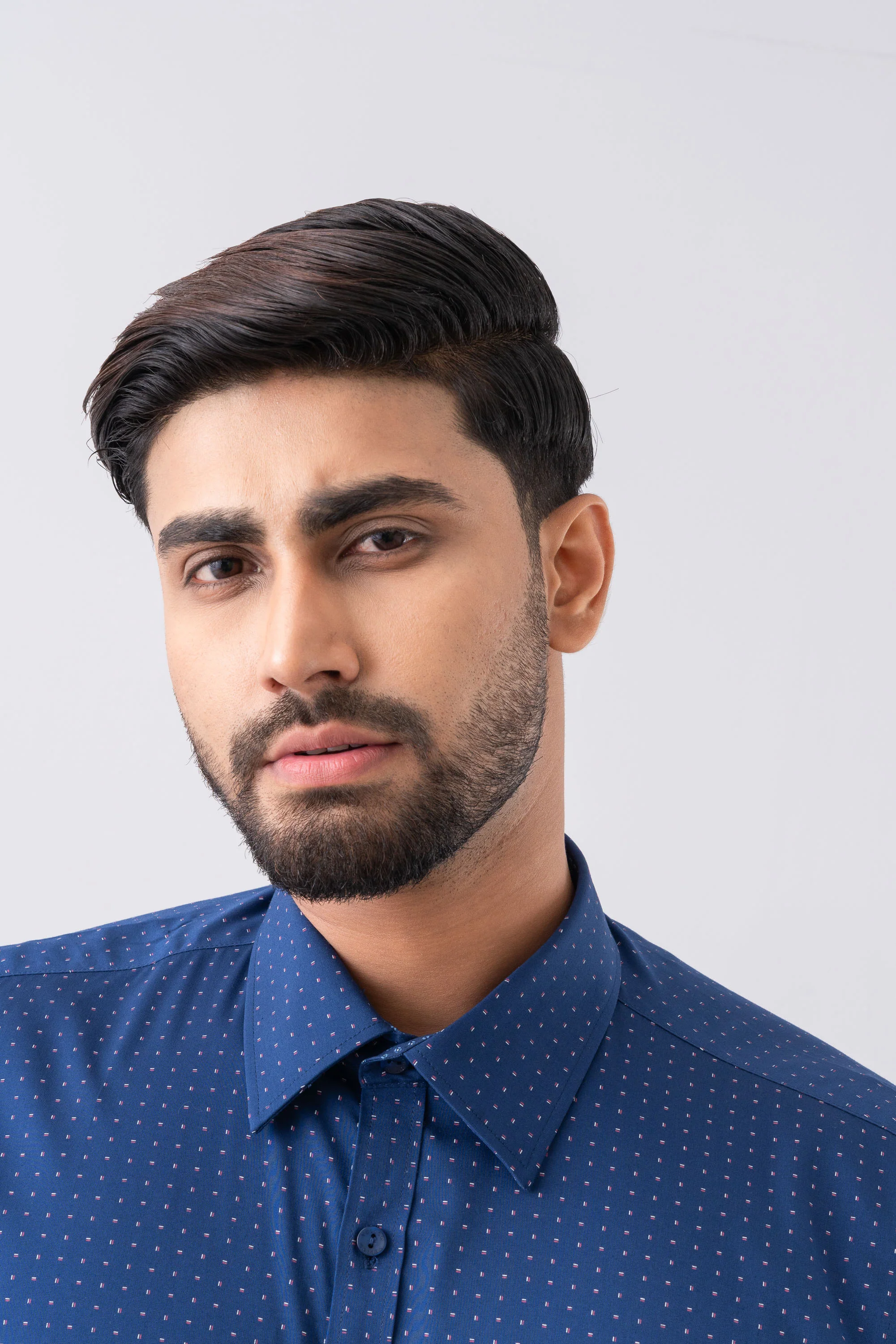 Regular Fit Micro-Checkered Ultra Formal Shirt - Image 6