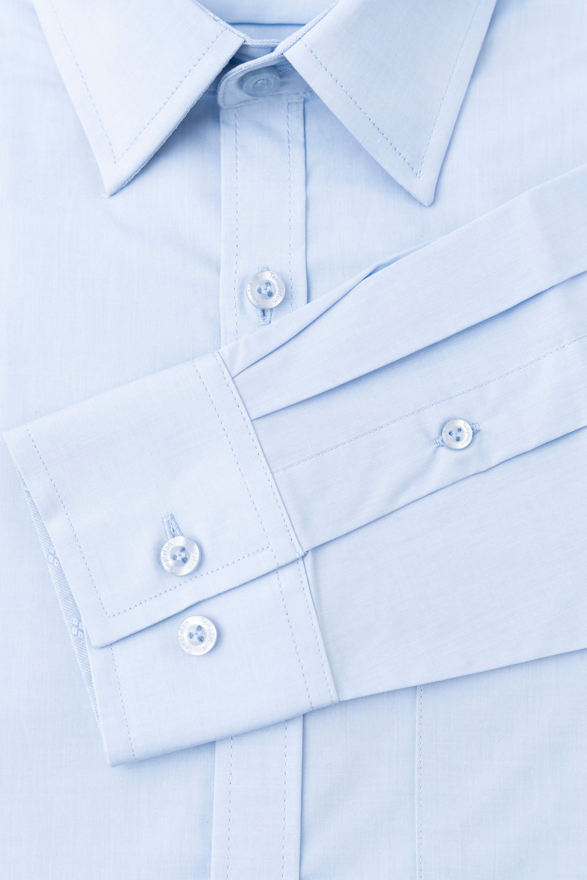 Regular Fit Solid Dyed Poplin Templeton Formal Shirt - Image 6