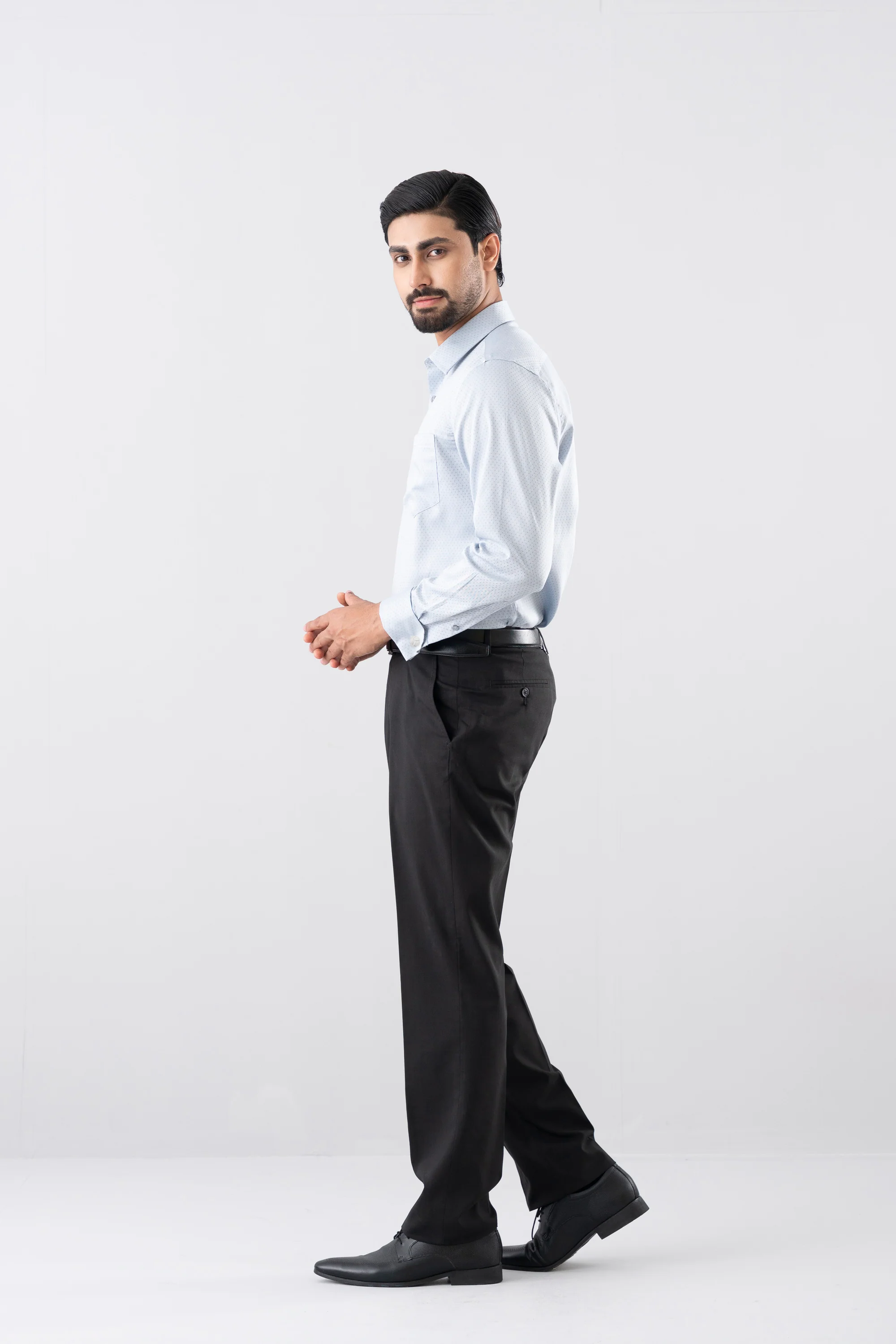 Regular Fit Dobby Textured Templeton Formal Shirt - Image 3