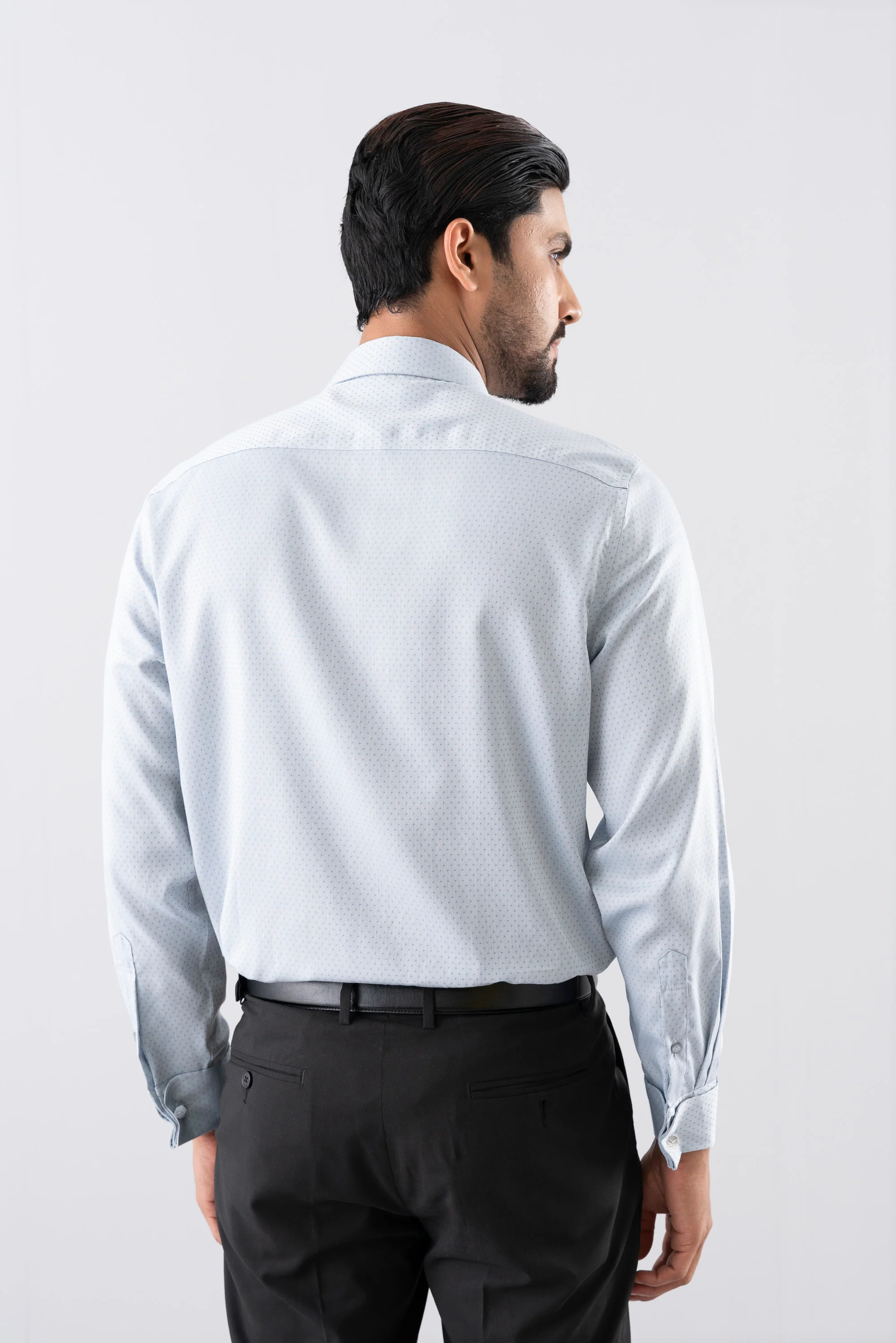 Regular Fit Dobby Textured Templeton Formal Shirt - Image 4