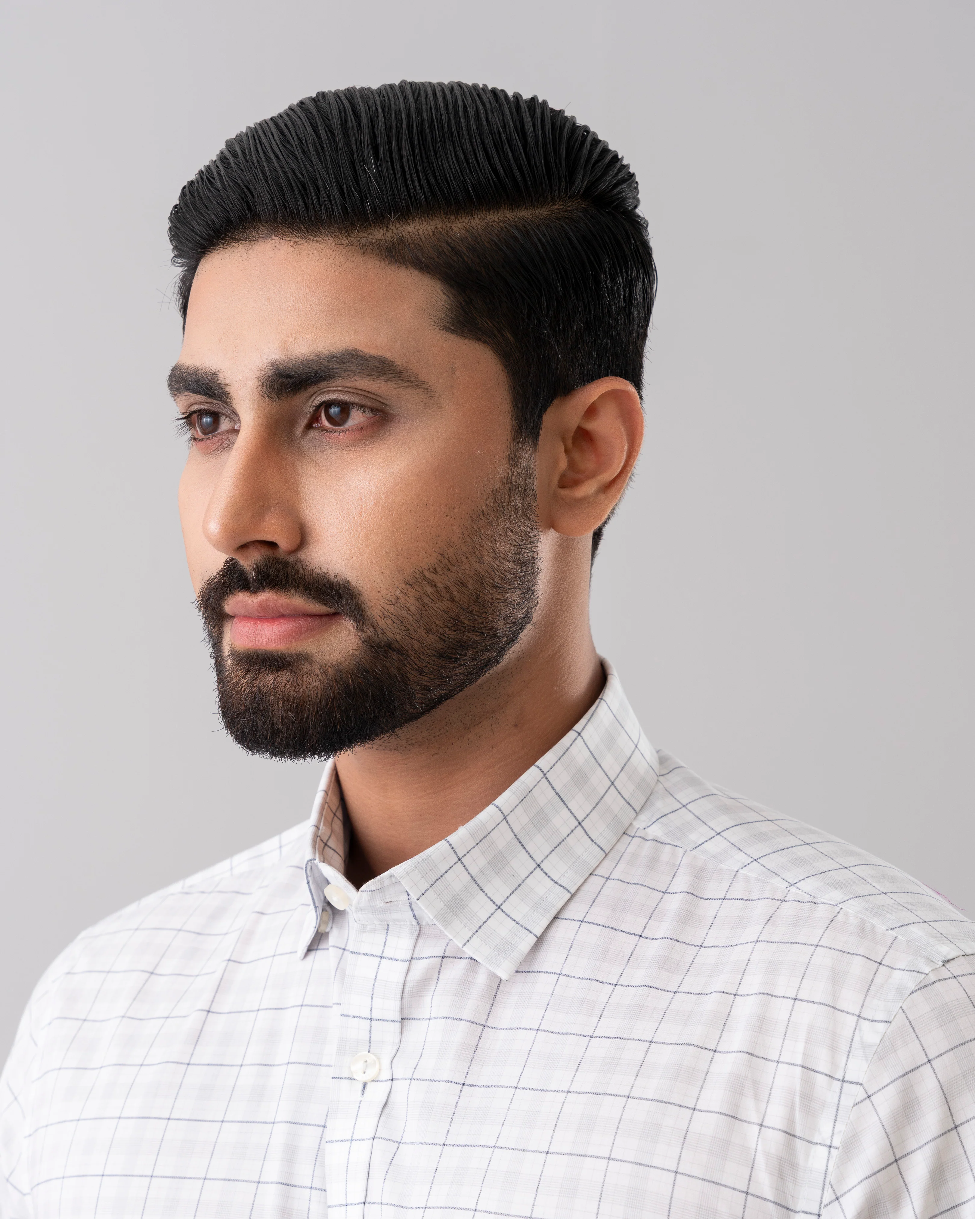 Regular Fit Subtle Check Formal Shirt - Image 5