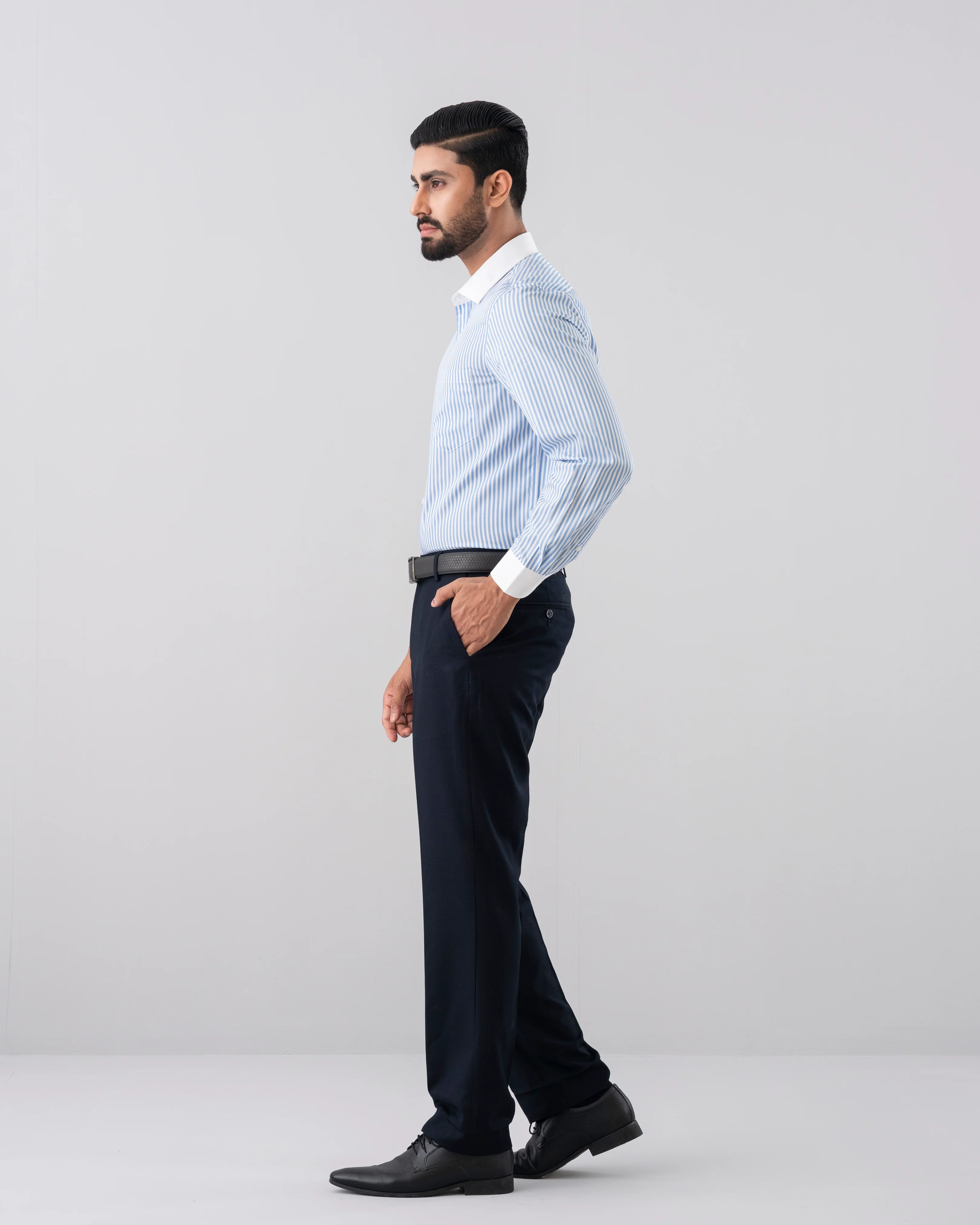 Regular Fit Bengal Stripe Templeton Formal Shirt - Image 3