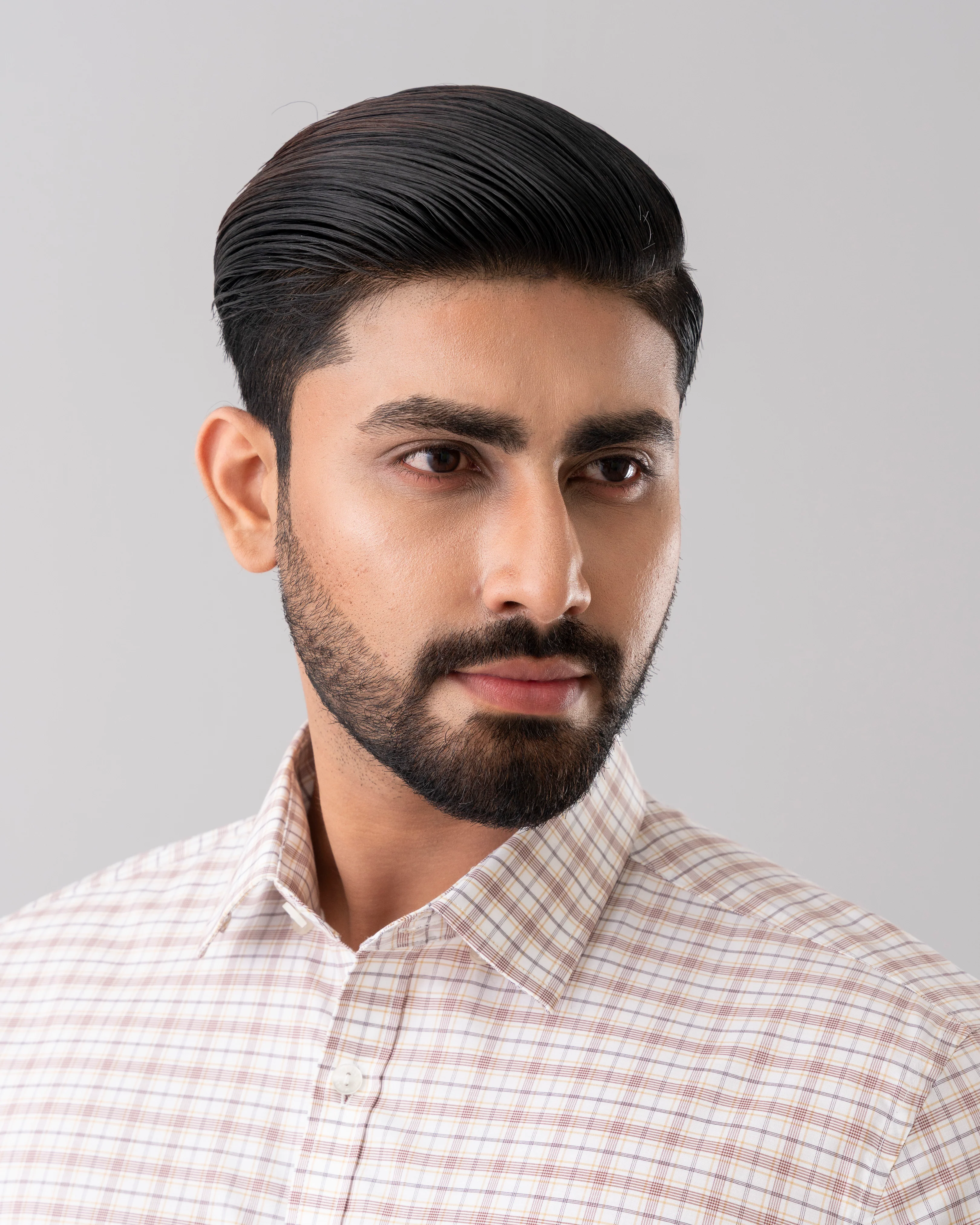 Regular Fit Micro Yarn-Dyed Check Formal Shirt - Image 5