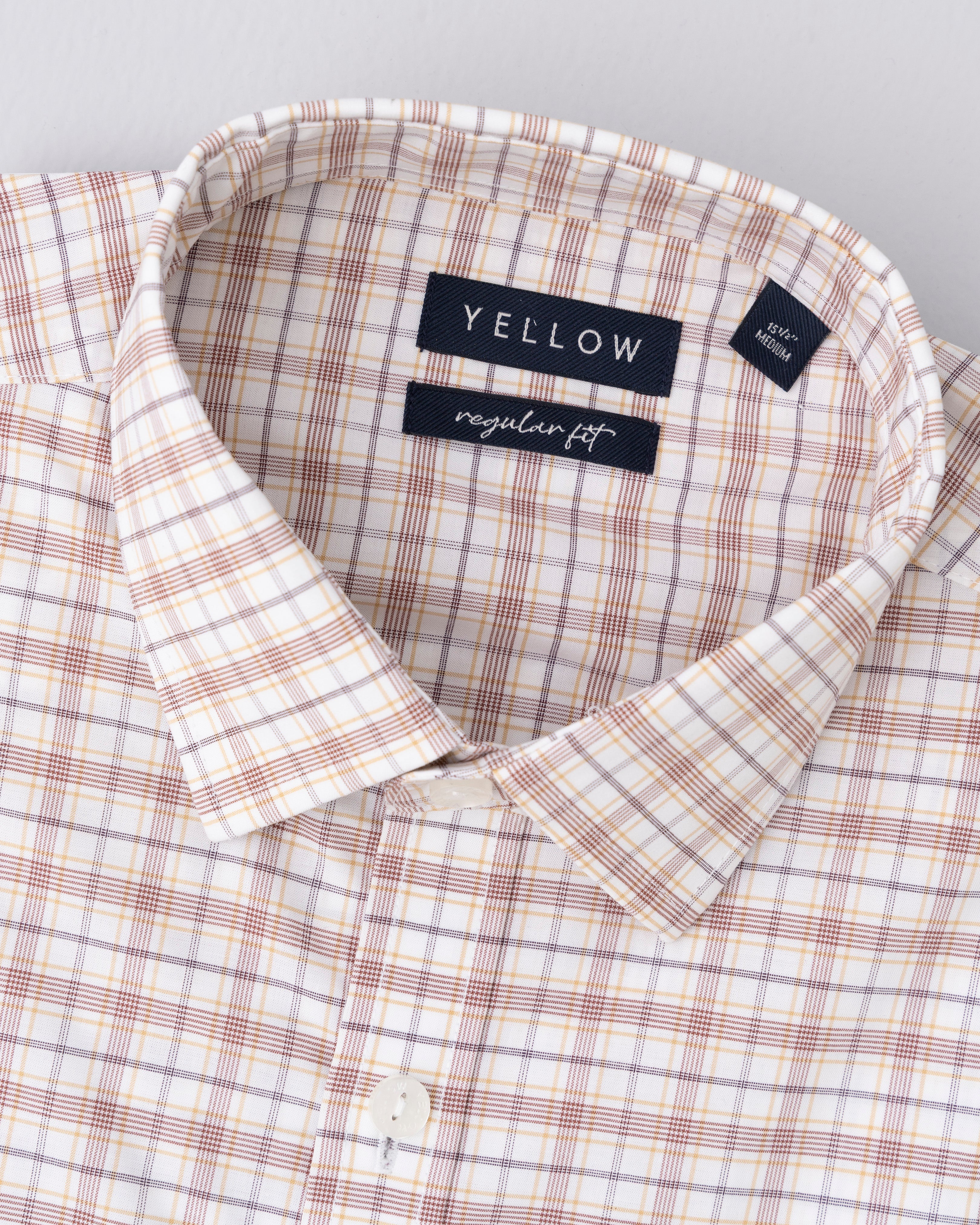 Regular Fit Micro Yarn-Dyed Check Formal Shirt - Image 6
